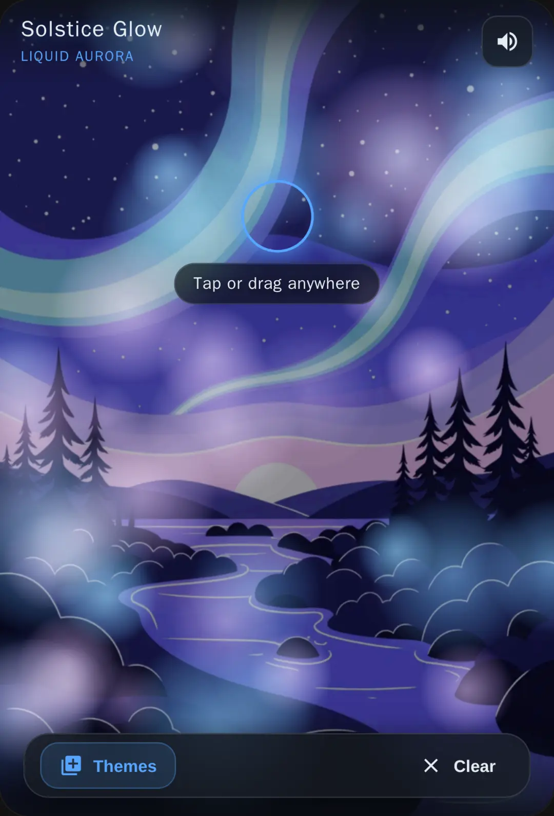 Soft glowing Sound: Drag to feel smooth sounds cover