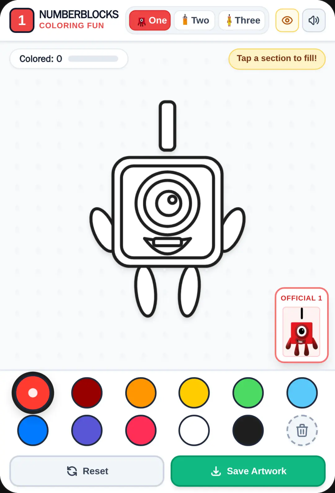 Numberblocks Coloring cover