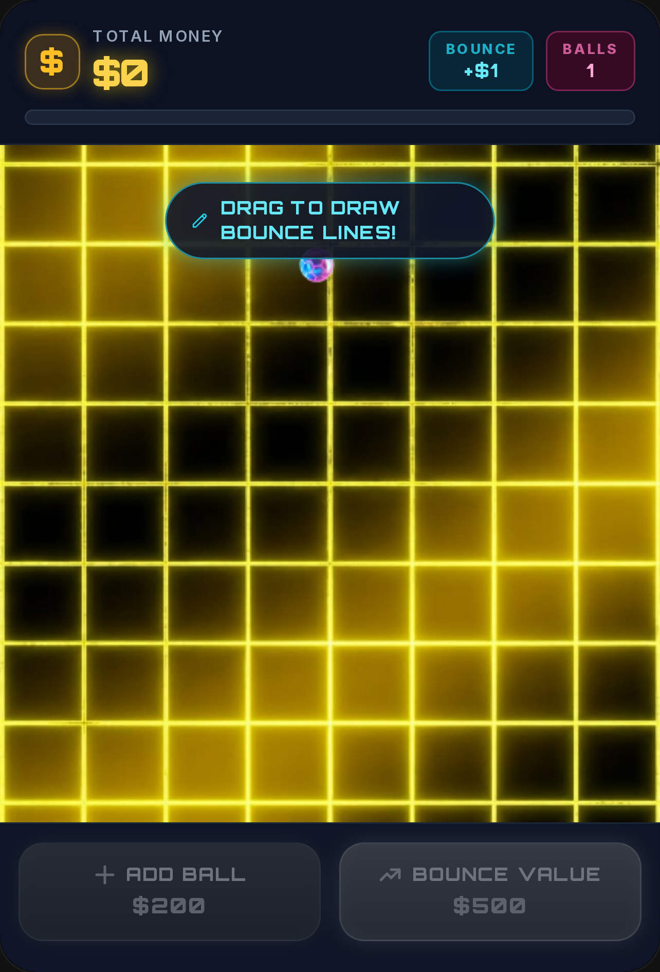Bouncing Ball! Draw lines to bounce the ball! cover