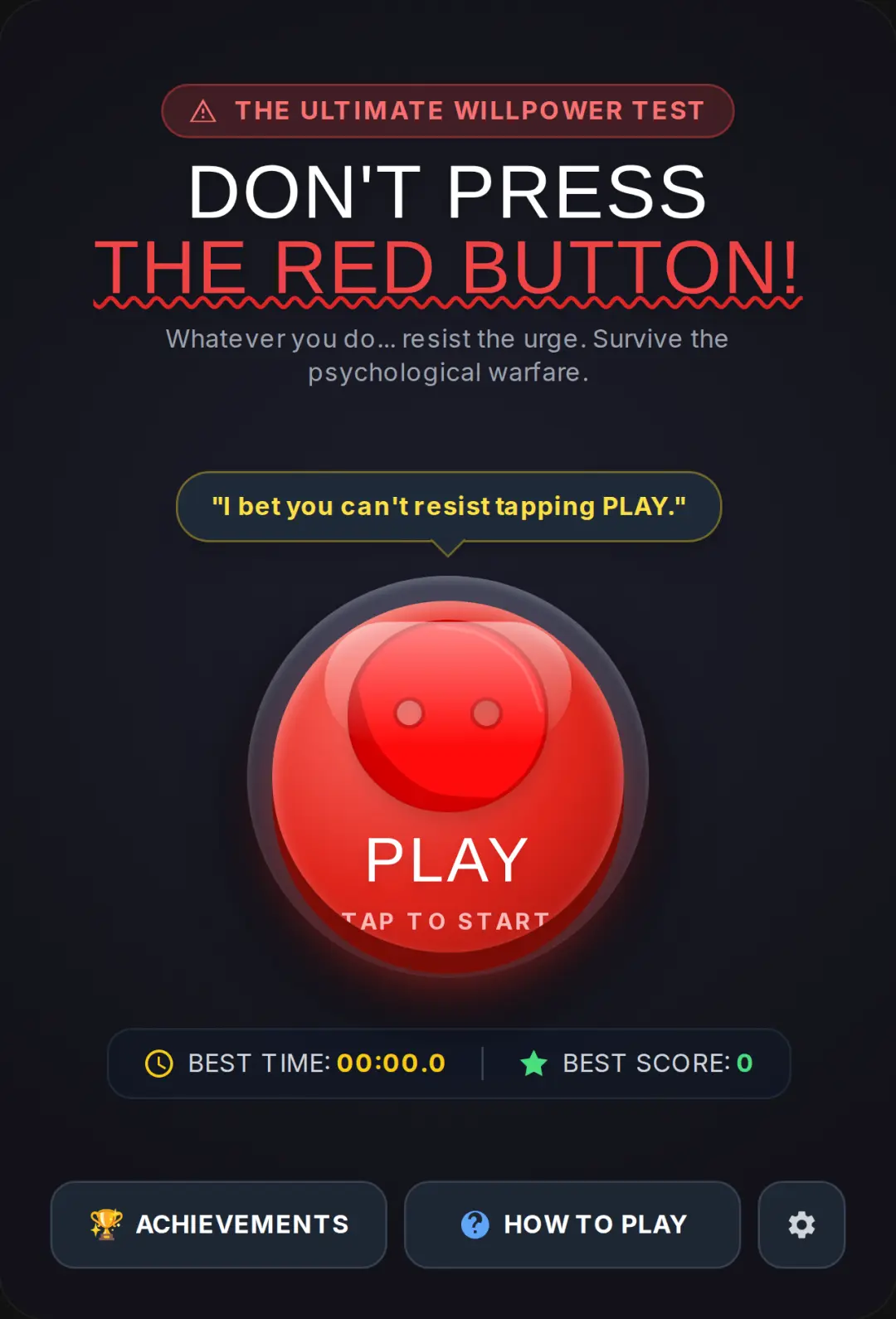 DON'T PRESS THE RED BUTTON! cover