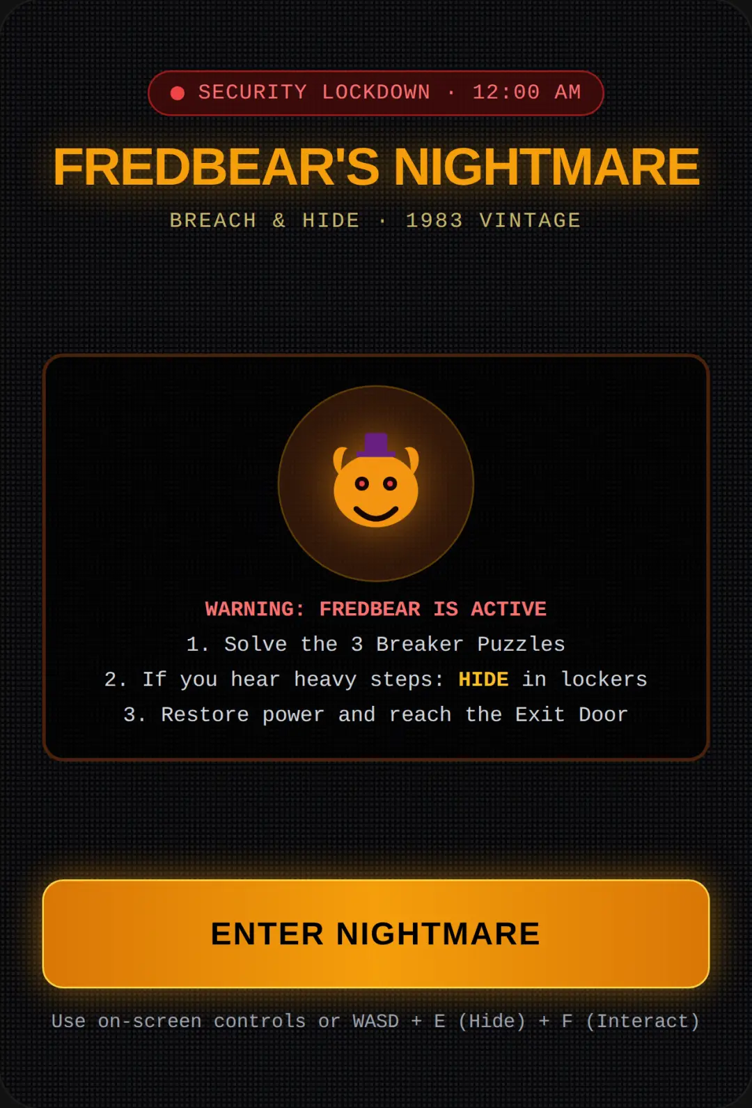 Fredbear's Nightmare: Breach & Hide cover