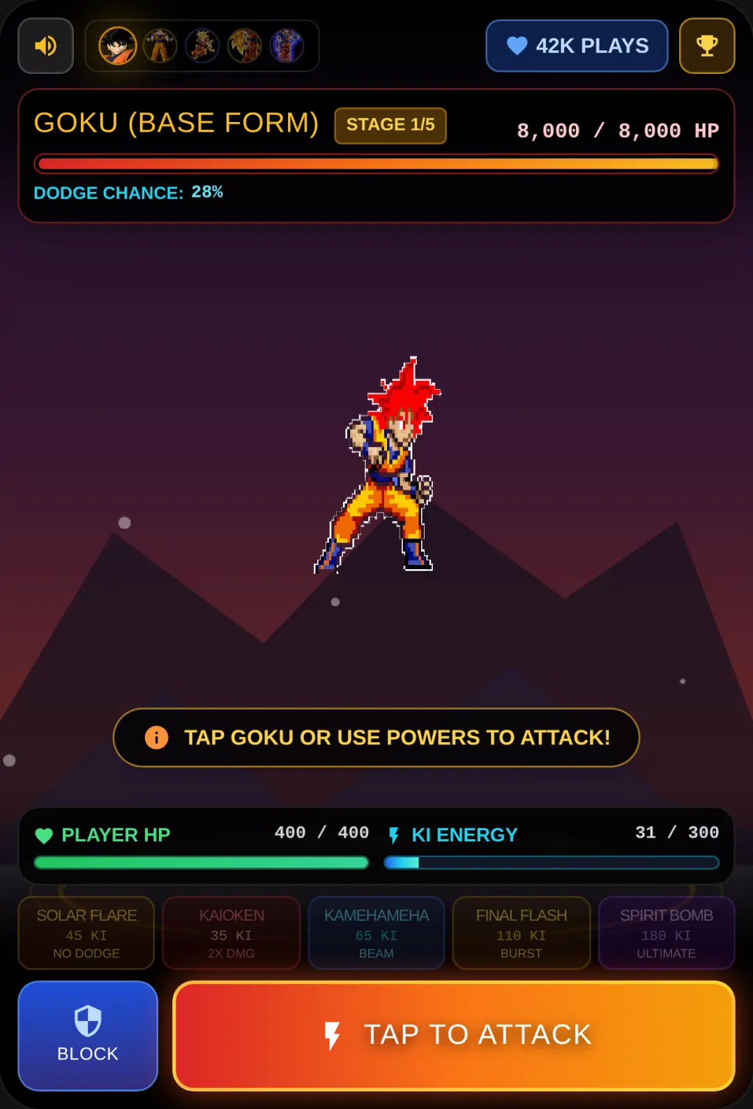 GOKU SAIYAN SHOWDOWN 2D cover