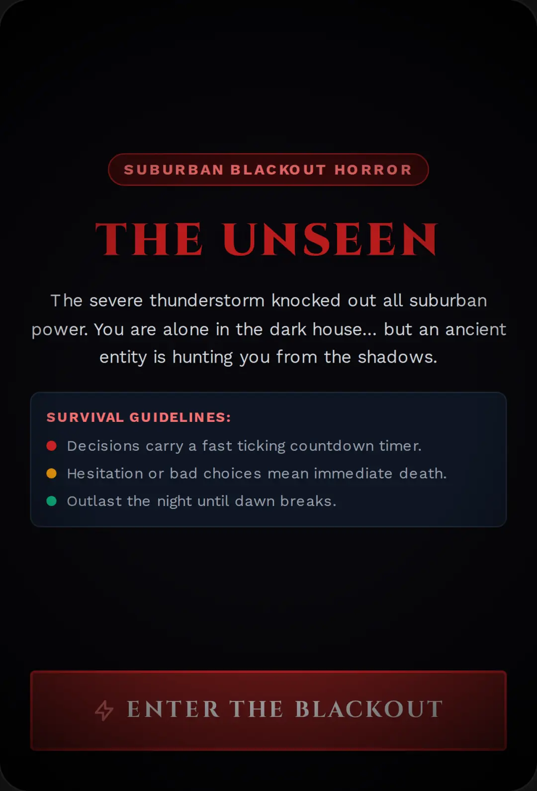 The Unseen - Dark Storm Survival cover