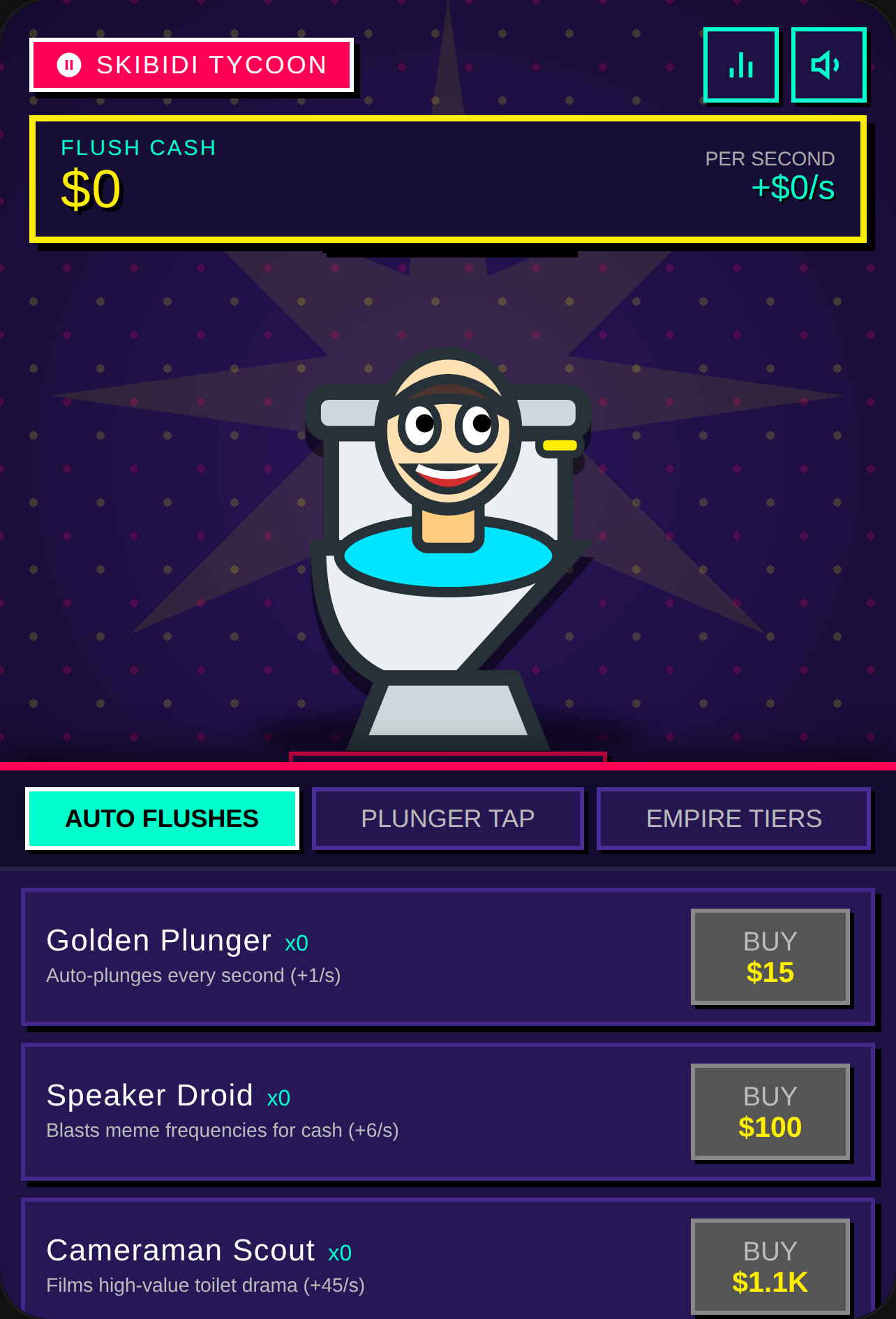 Skibidi Toilet Tycoon 😎 tycoon toilet cover