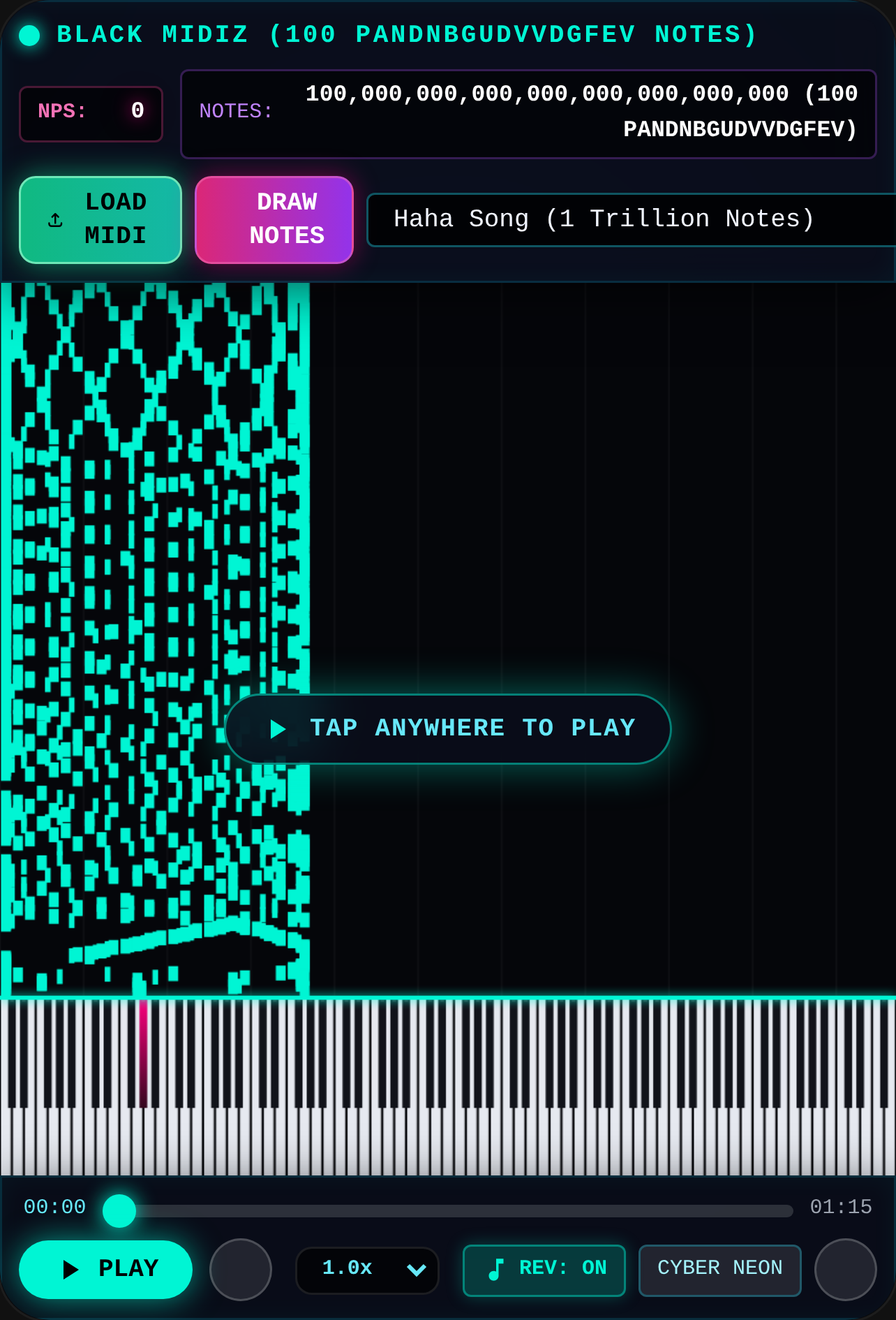 Black MIDI Piano Visualizer cover