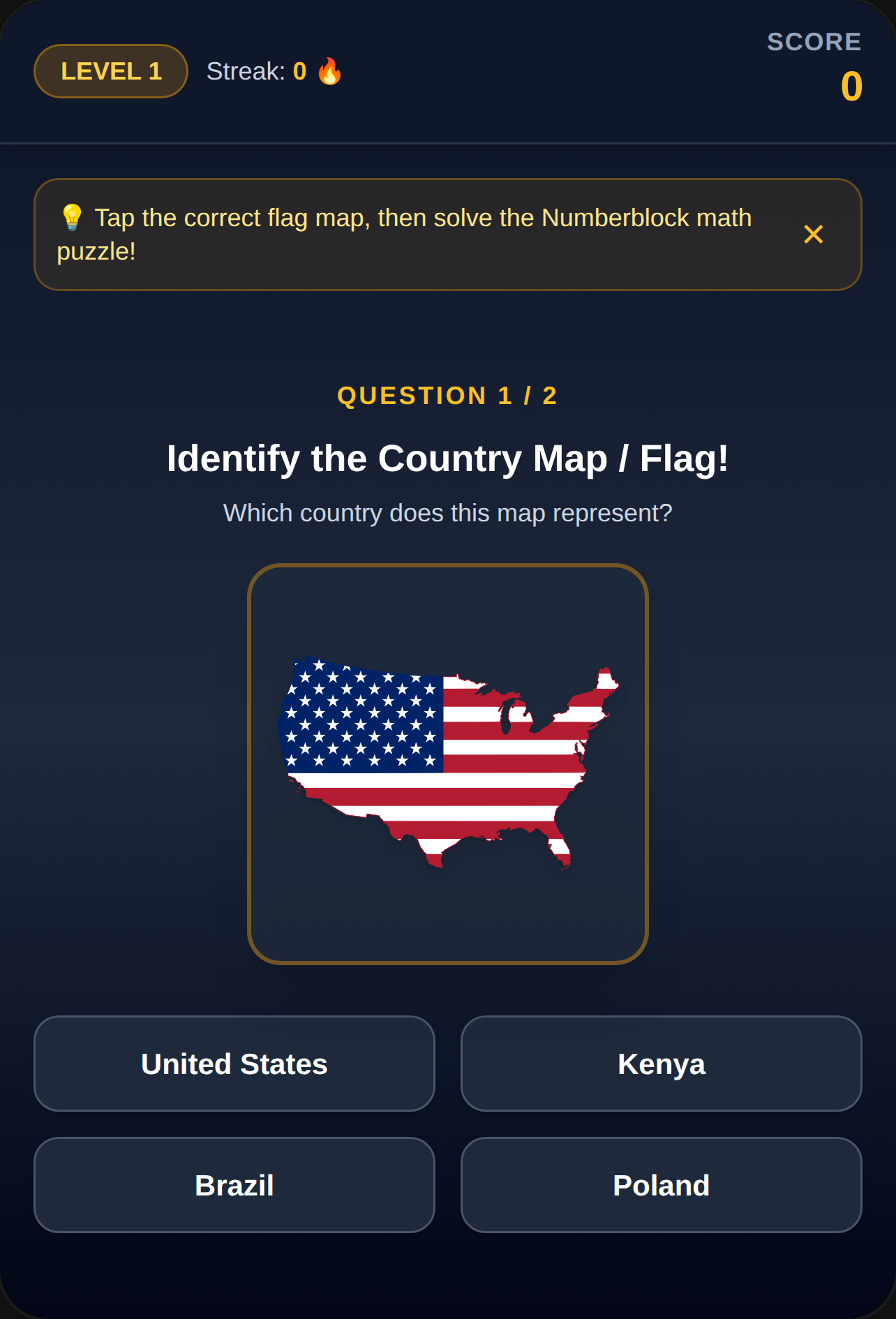Flag & Number Quiz cover