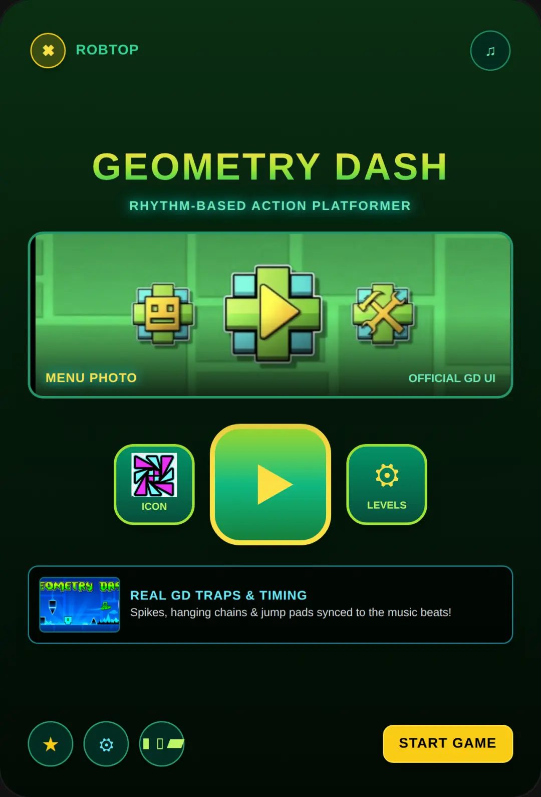 Geometrey dash 1.0 (my first game) cover