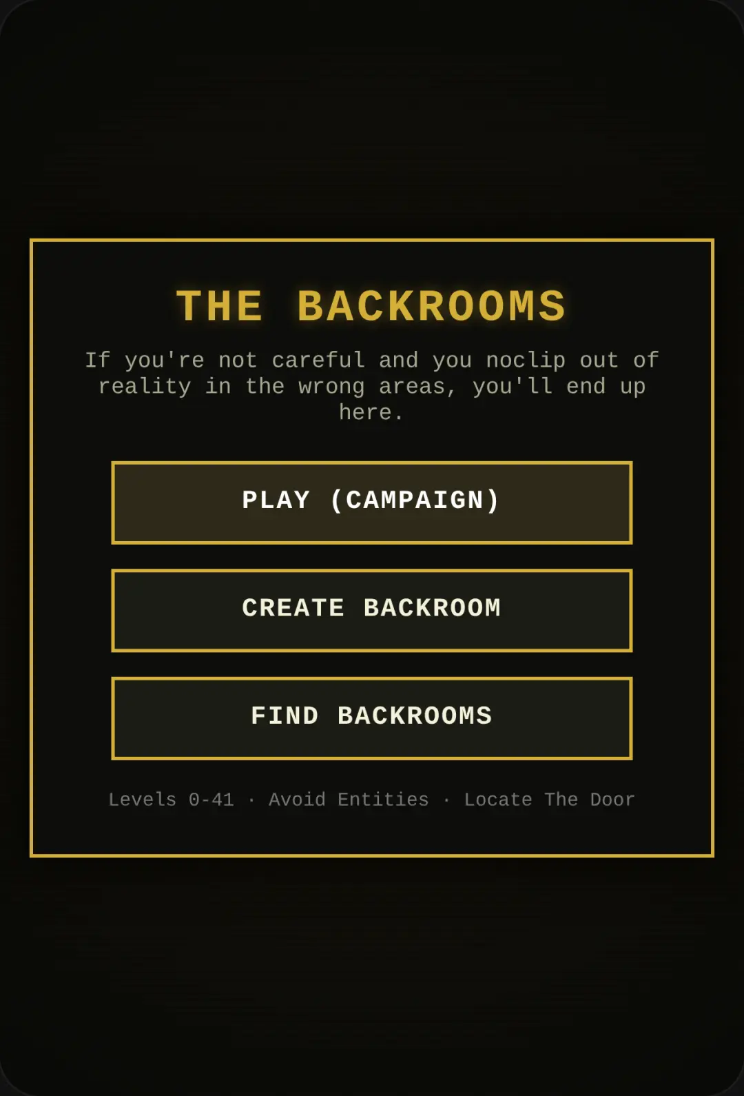 Backrooms: 40 levels cover