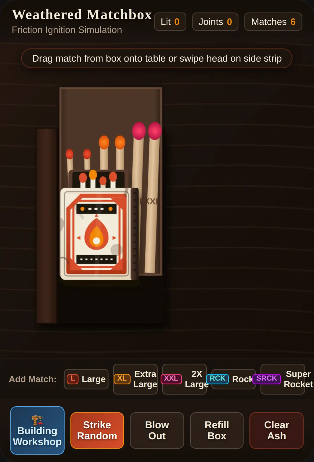 Matchbox cover
