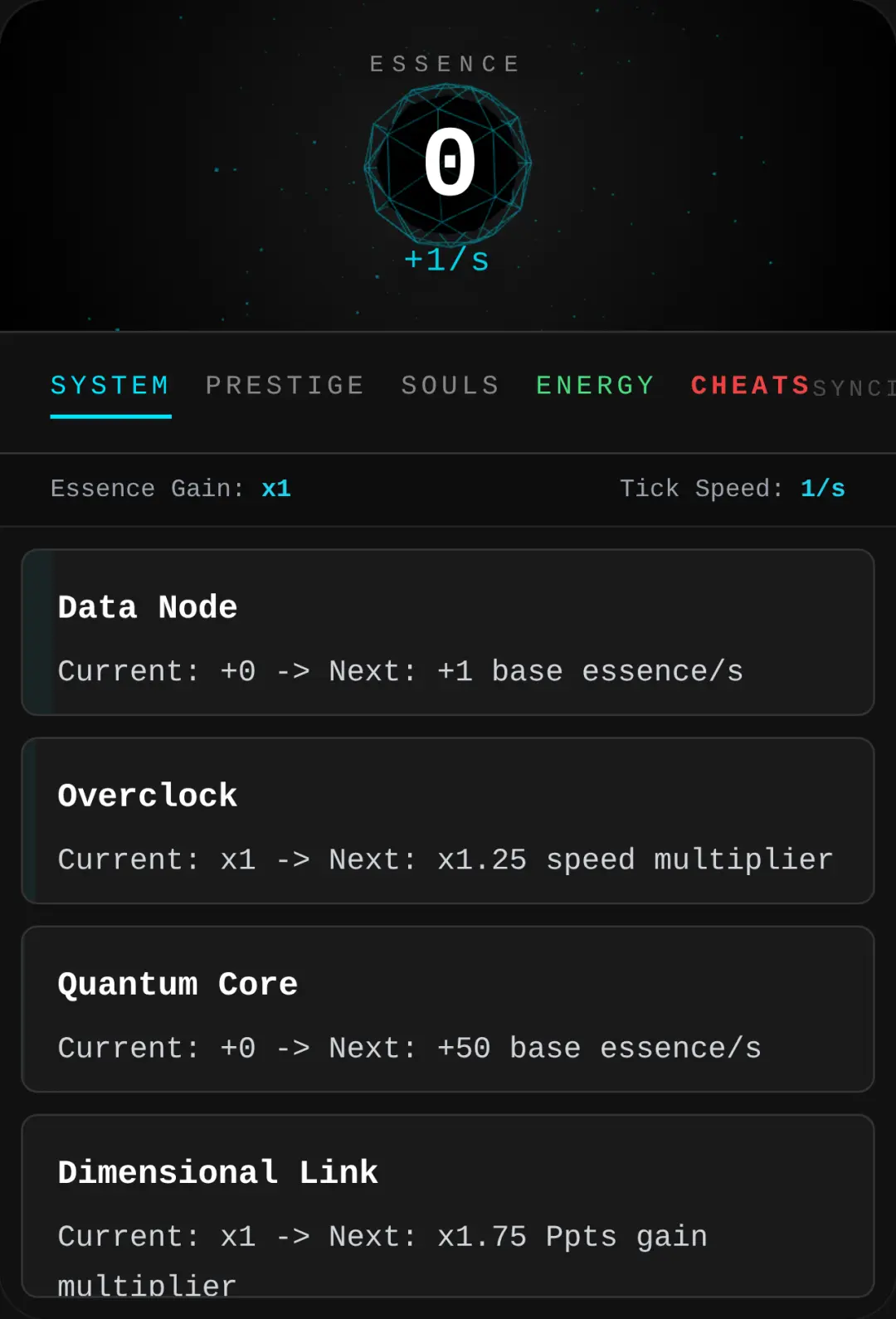 Essence Incremental (fixed upd) cover