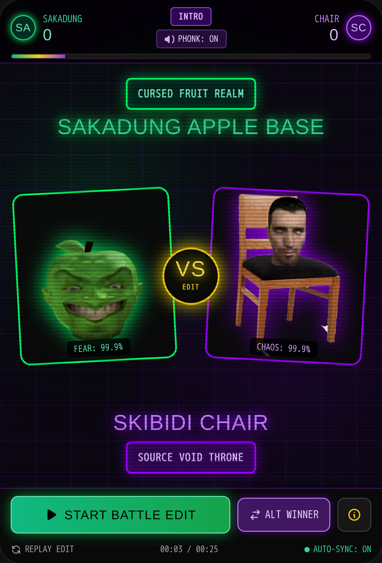 Sakadung Apple Base vs Skibidi Chair - Battle Edit Movie cover