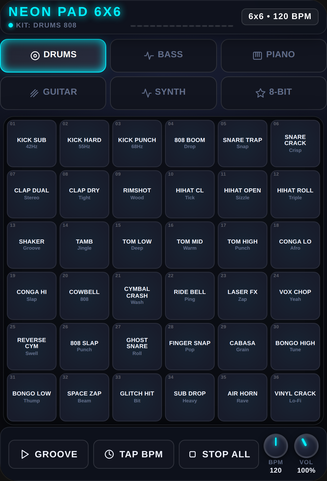 Neon Pad 6x6 cover