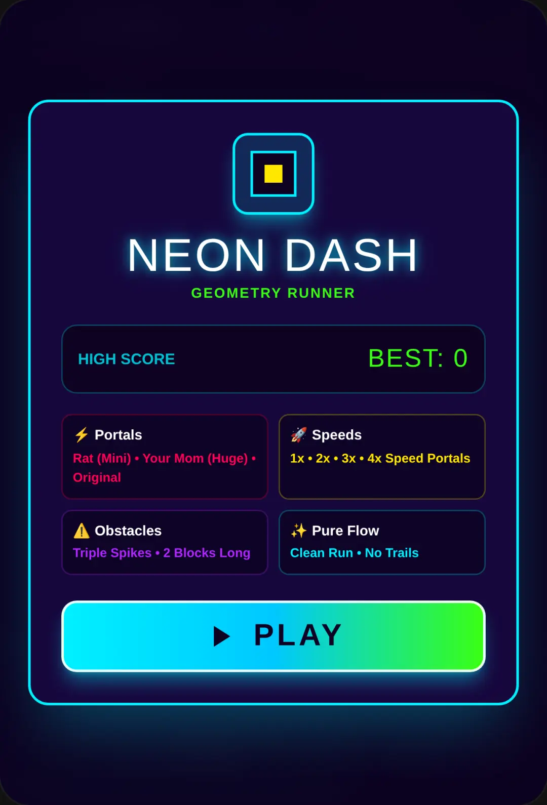 Neon Dash — Geometry Runner cover