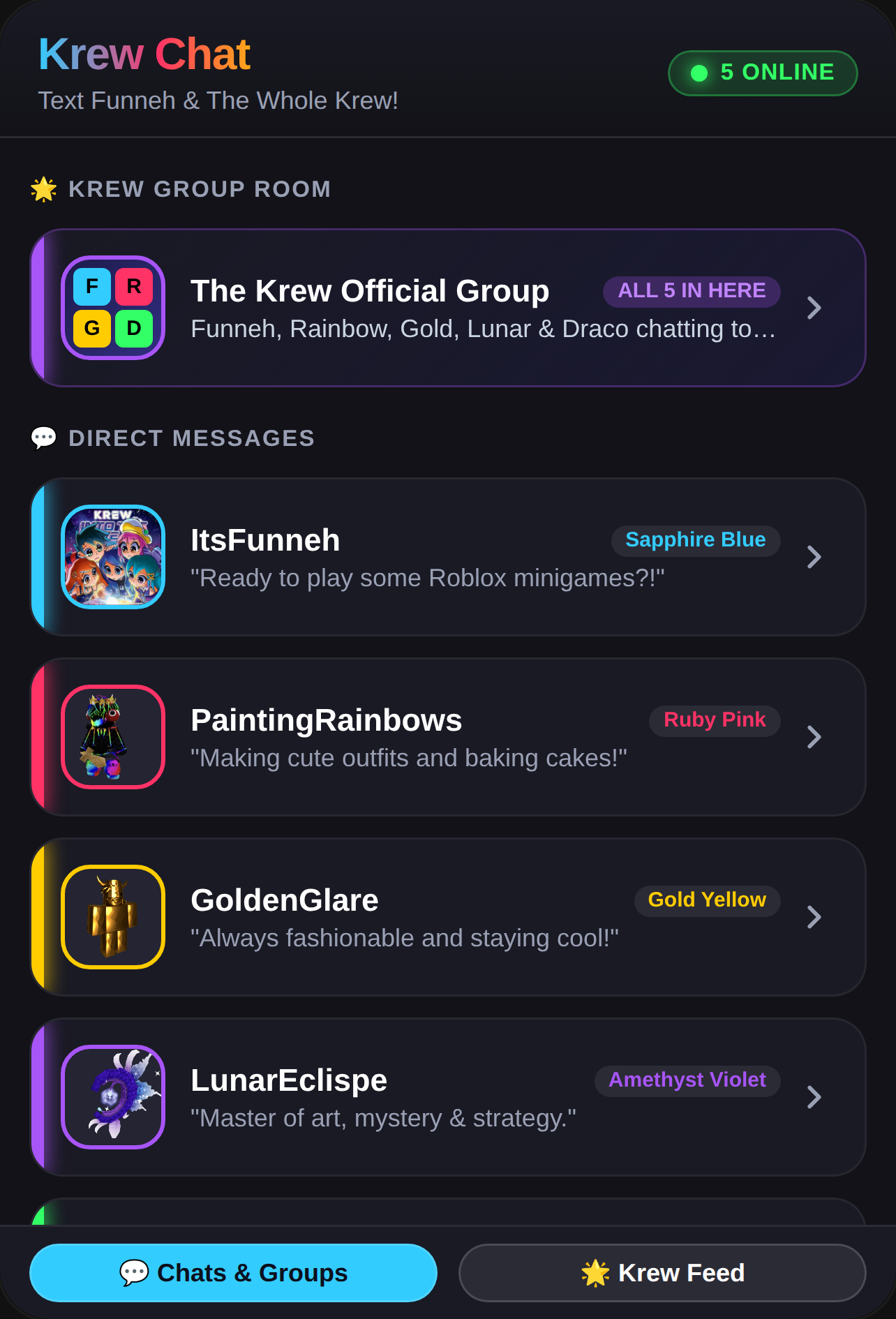Krew Chat cover