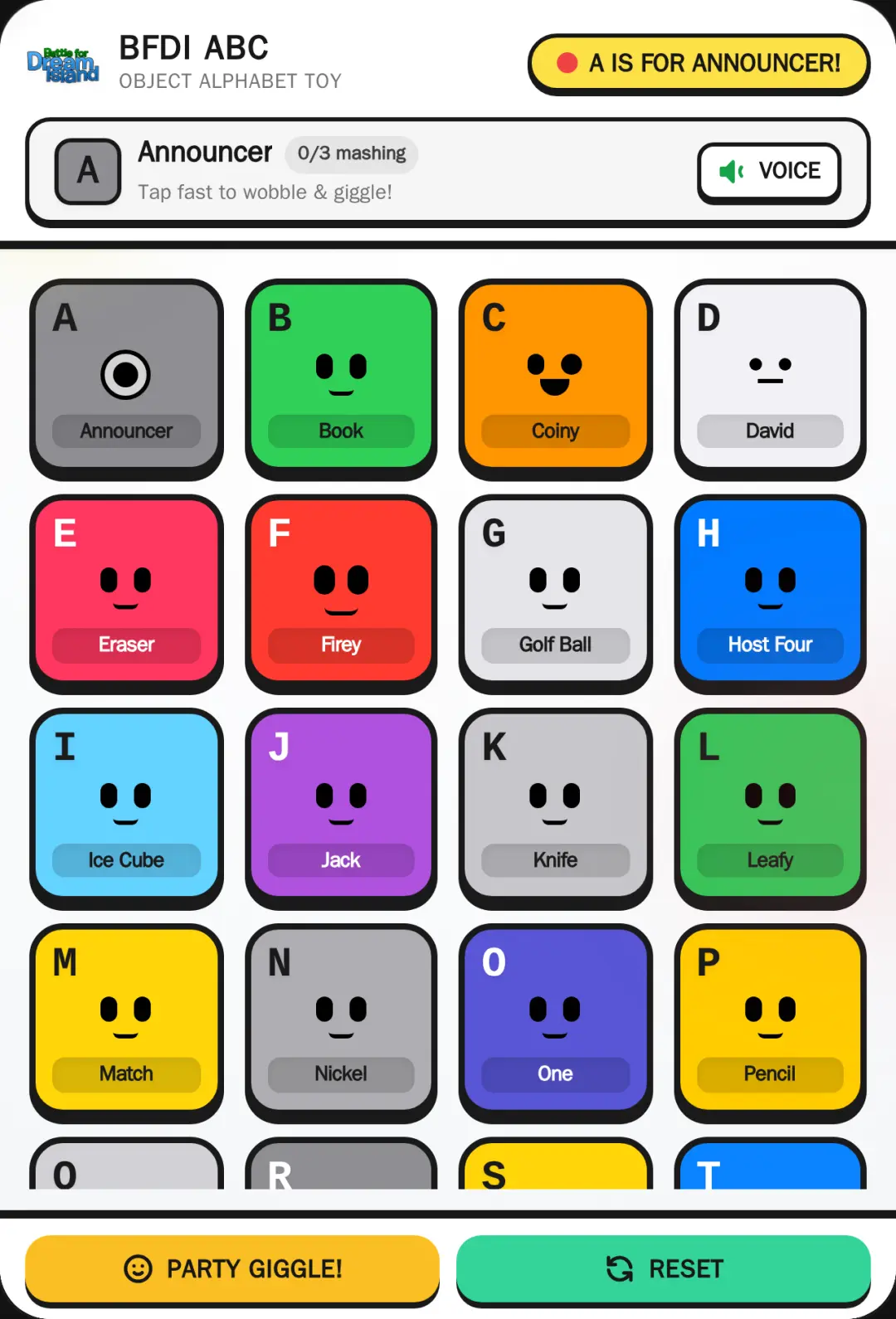 BFDI ABC cover
