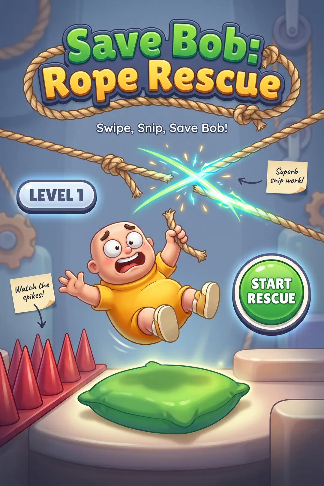 Save Bob: Rope Rescue