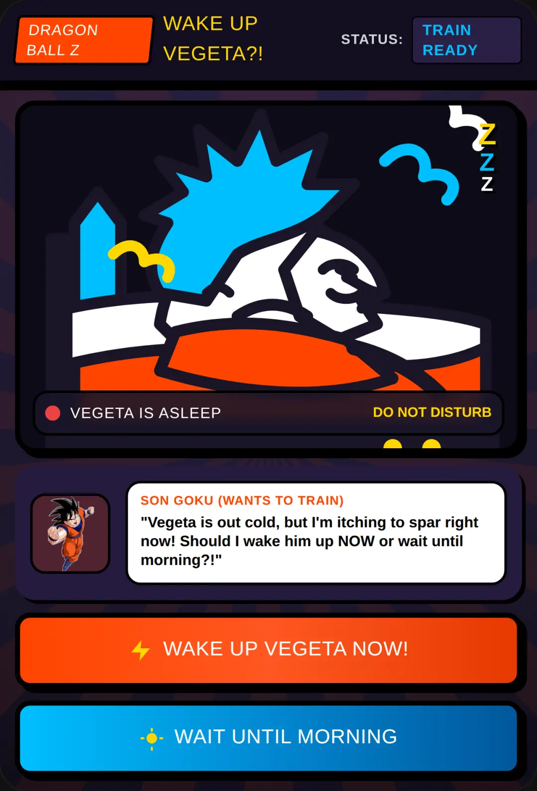Goku & Vegeta: The Wakeup Decision cover