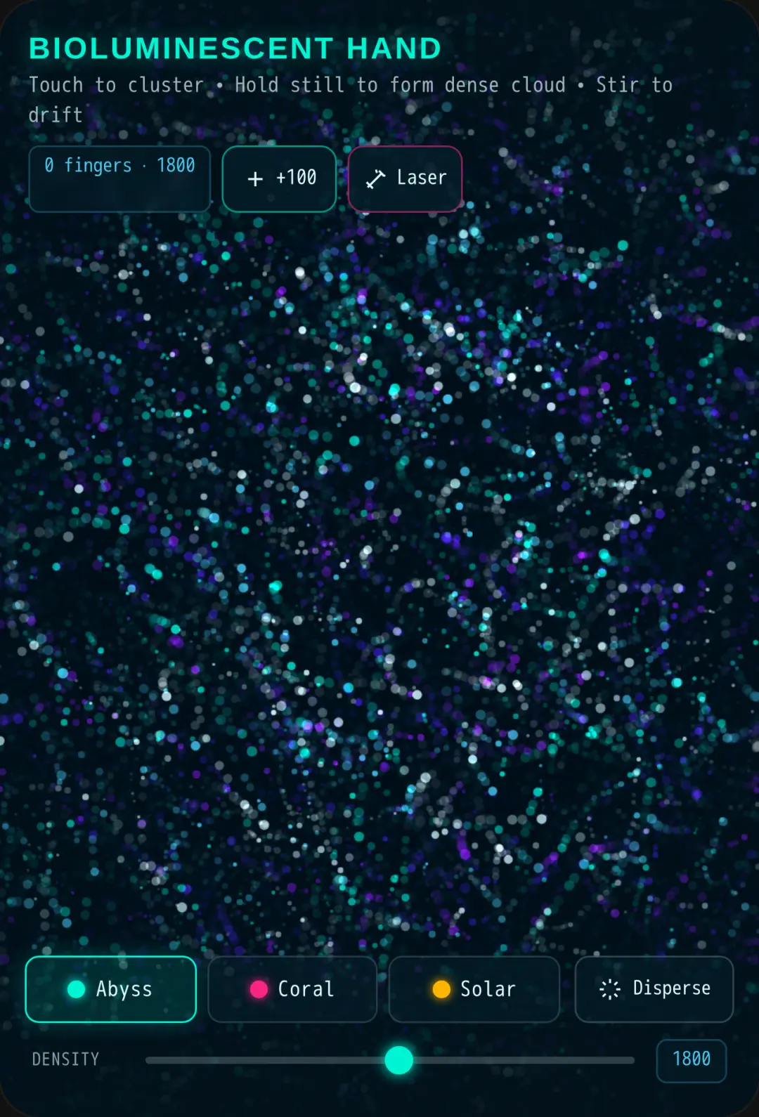 Bioluminescent Hand Particles cover