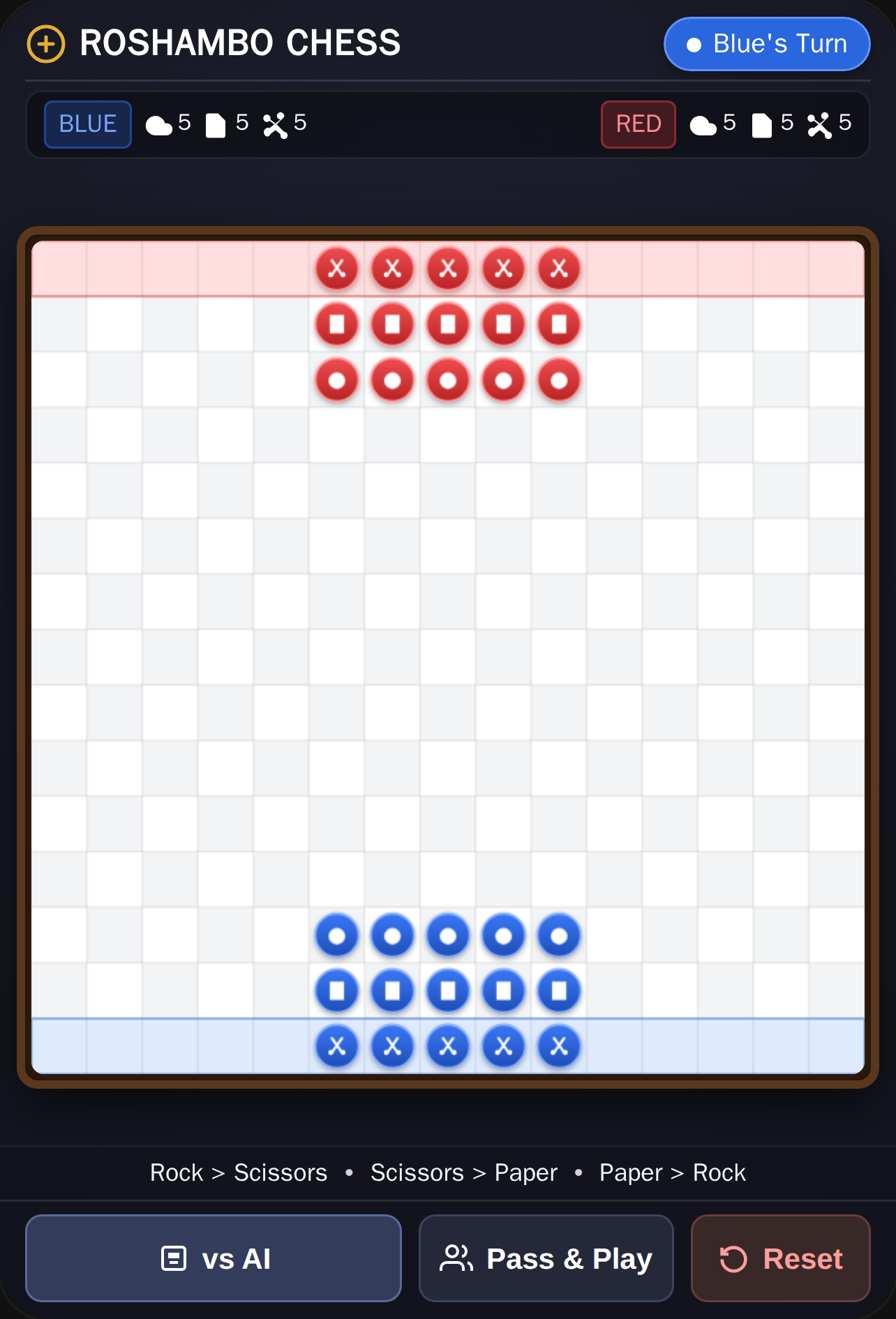 Roshambo Chess 15x15 cover