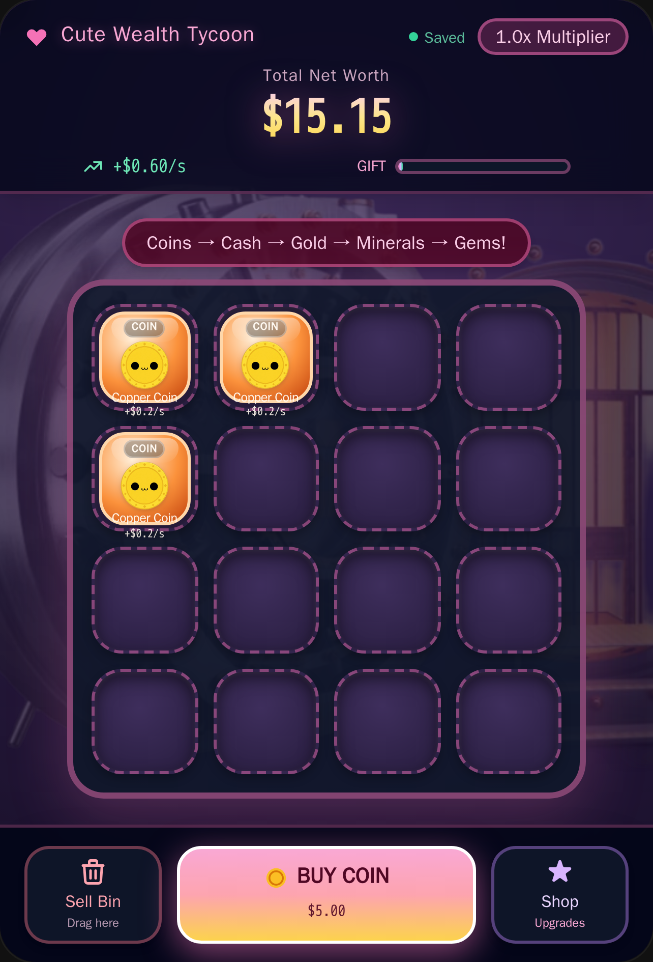 Cute Tycoon: Money Merge cover