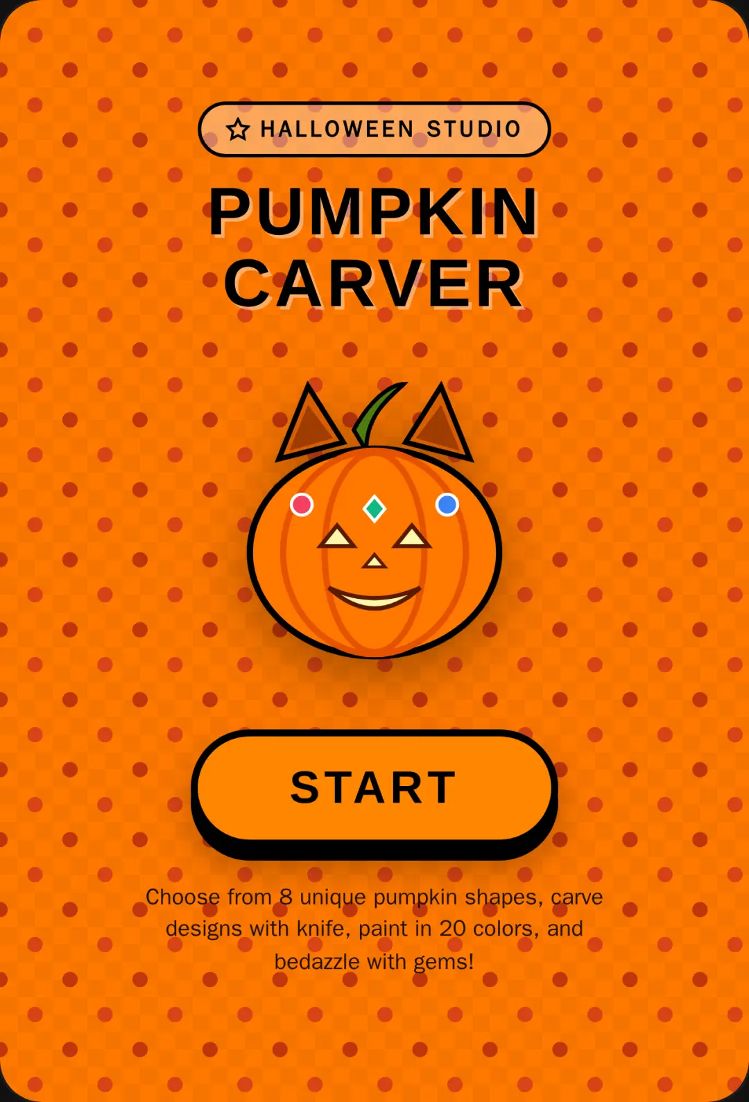 PUMPKIN CARVER!!! A chill, cozy pumpkin carving game! cover