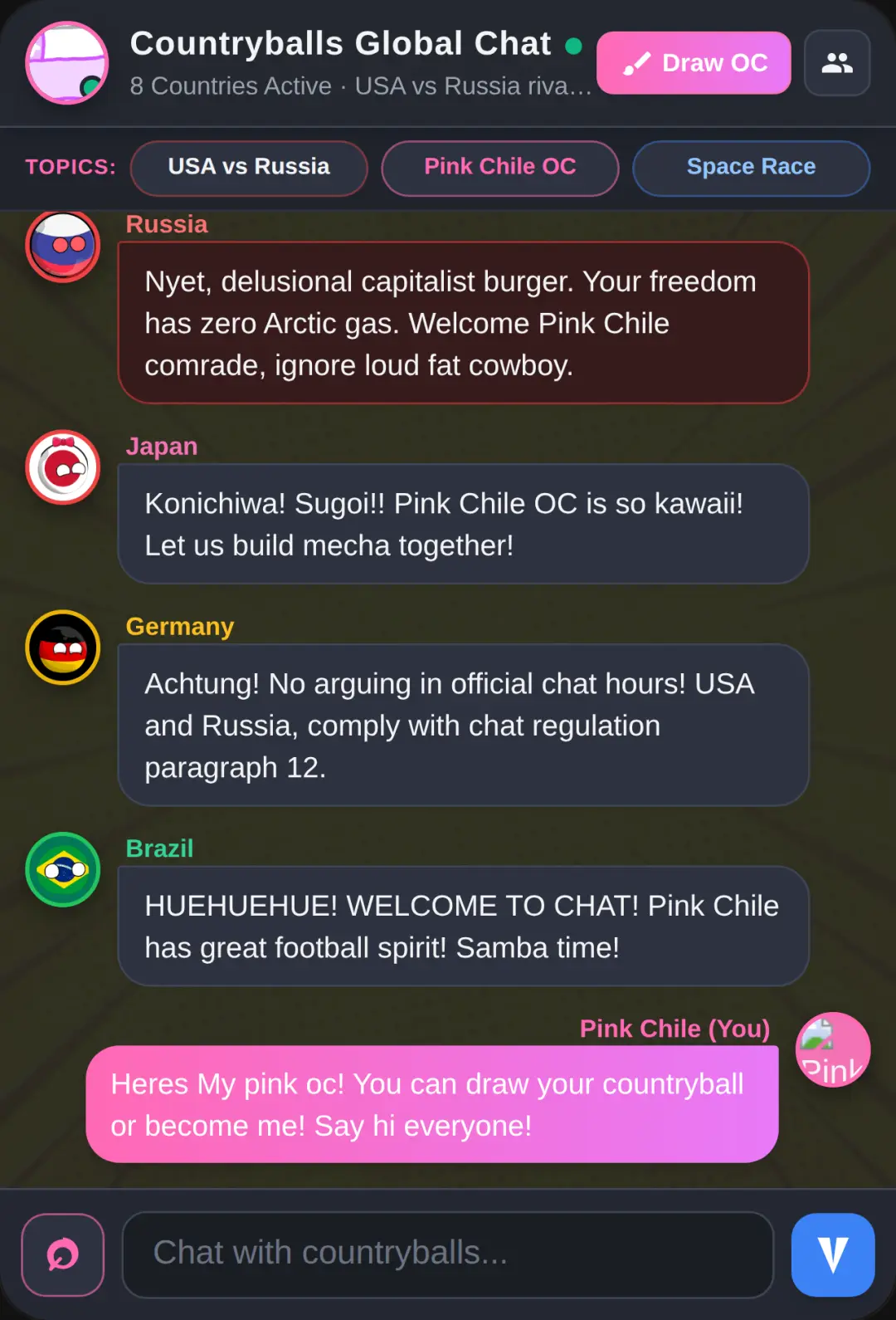 Countryballs Global Chat & OC Studio cover