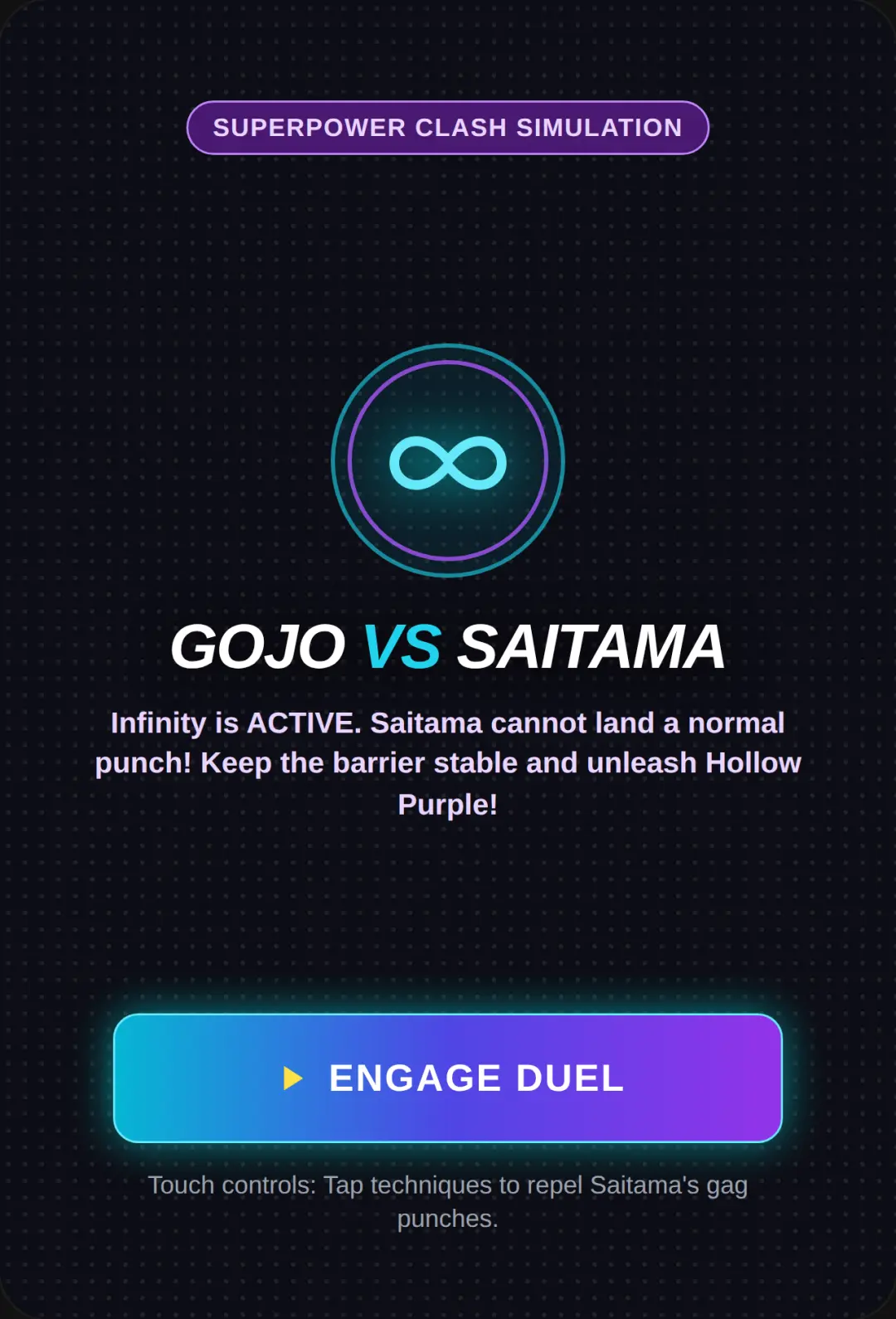 Gojo vs Saitama: The Absolute Barrier cover