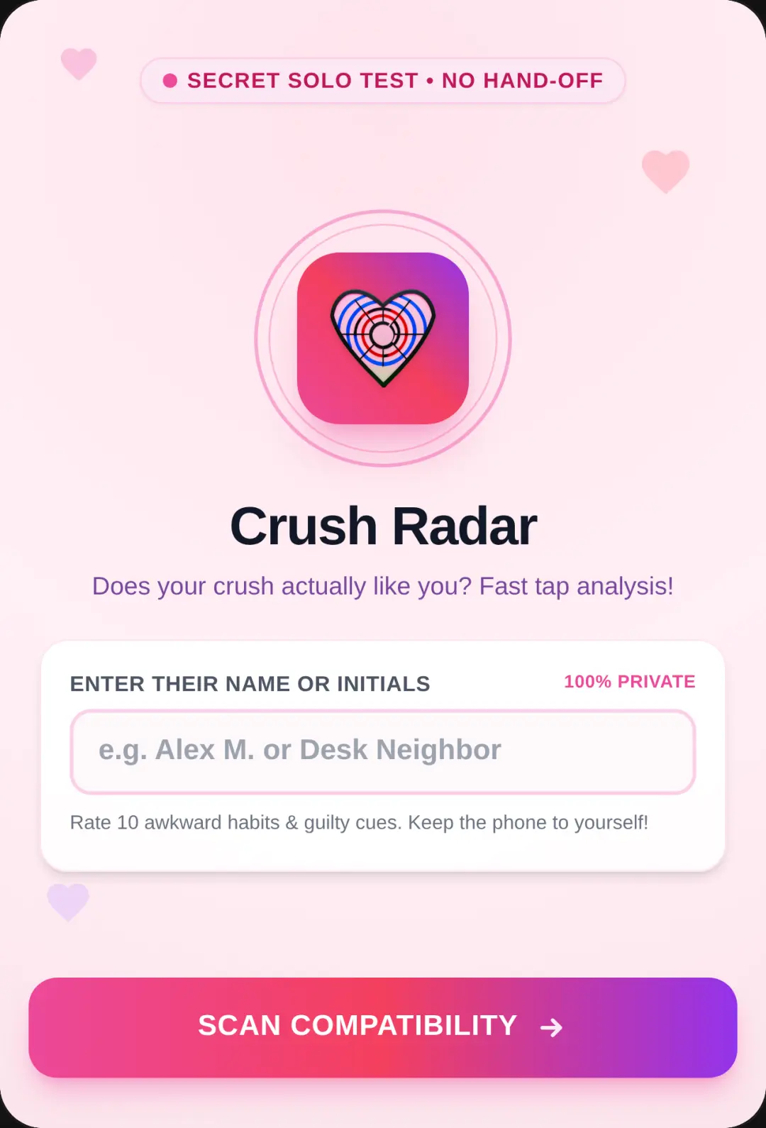 Crush Radar - Compatibility Test cover