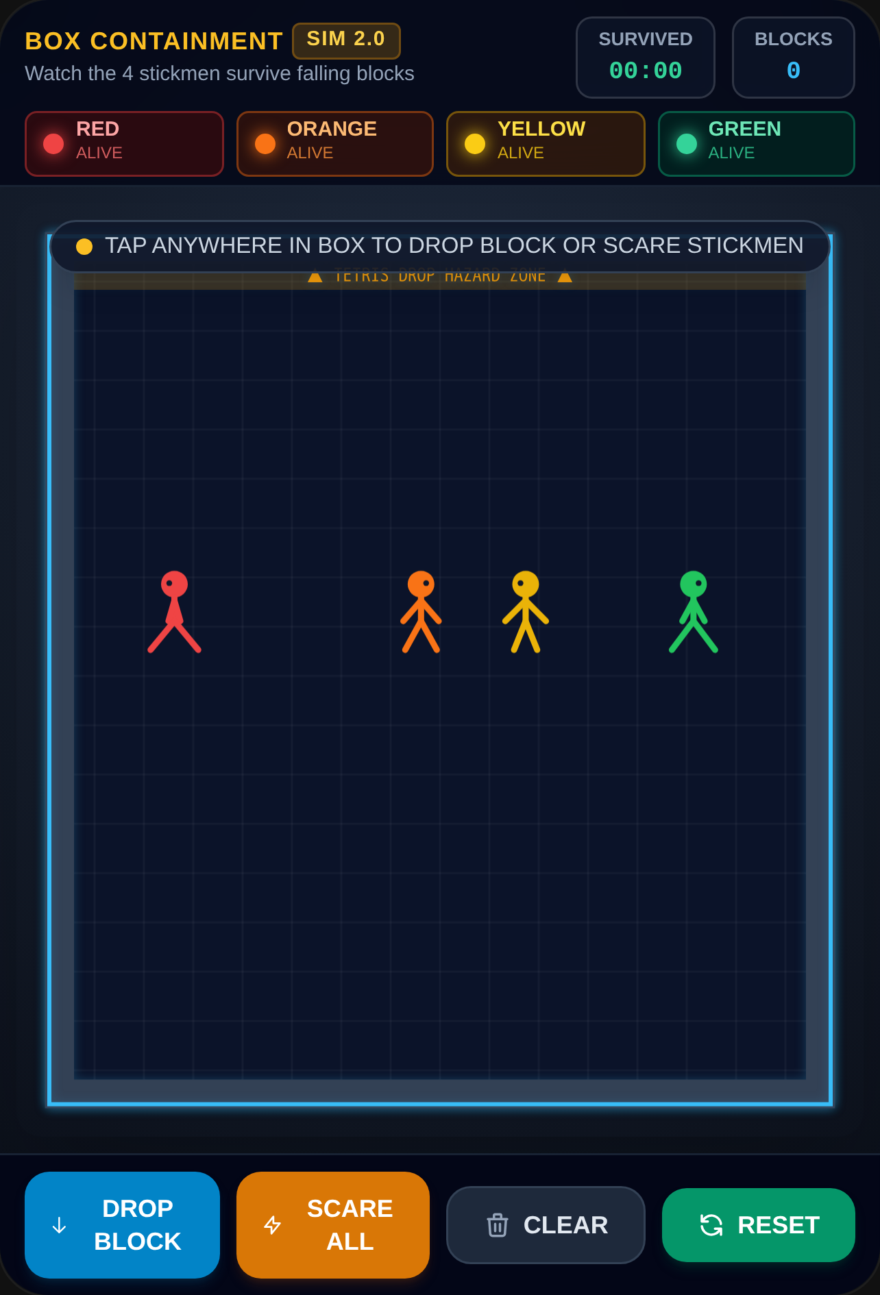 Stickman Trapped in Box - Tetris Block Survival cover