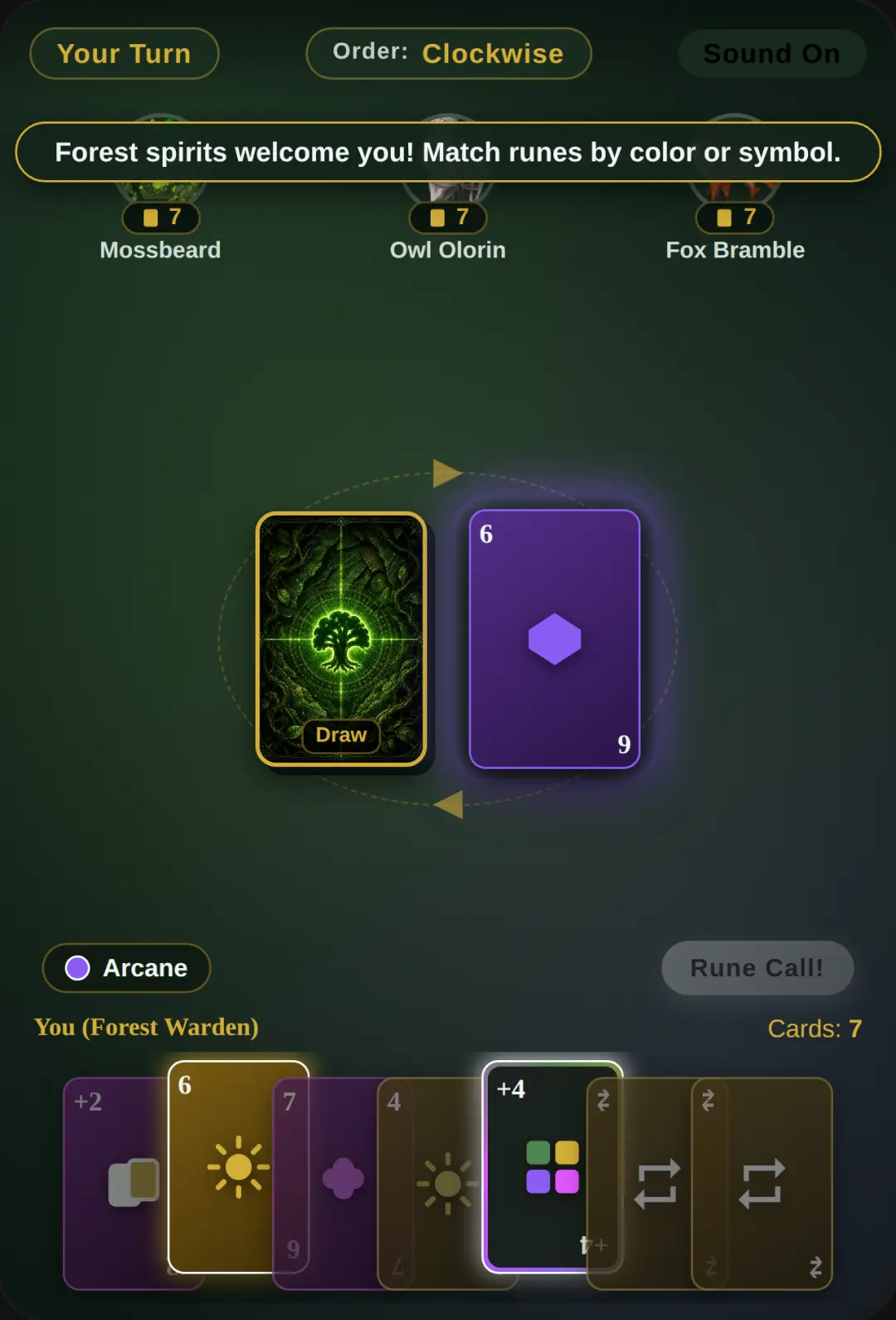 Sylvan Uno - Magical Forest Card Match cover