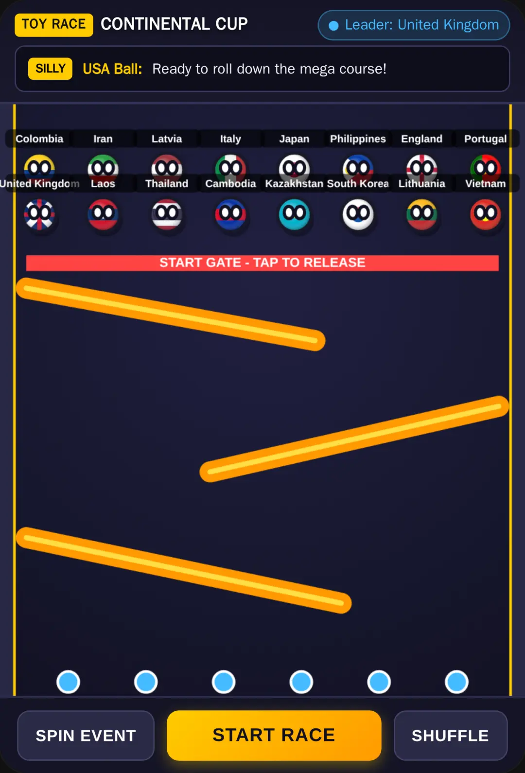 Countryball Marble Race