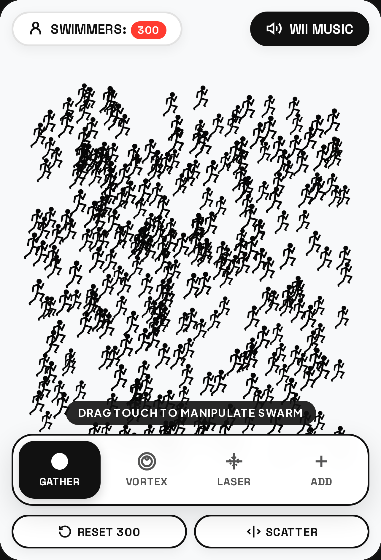 Swarm Sandbox - 300 Swimming Stickmen cover