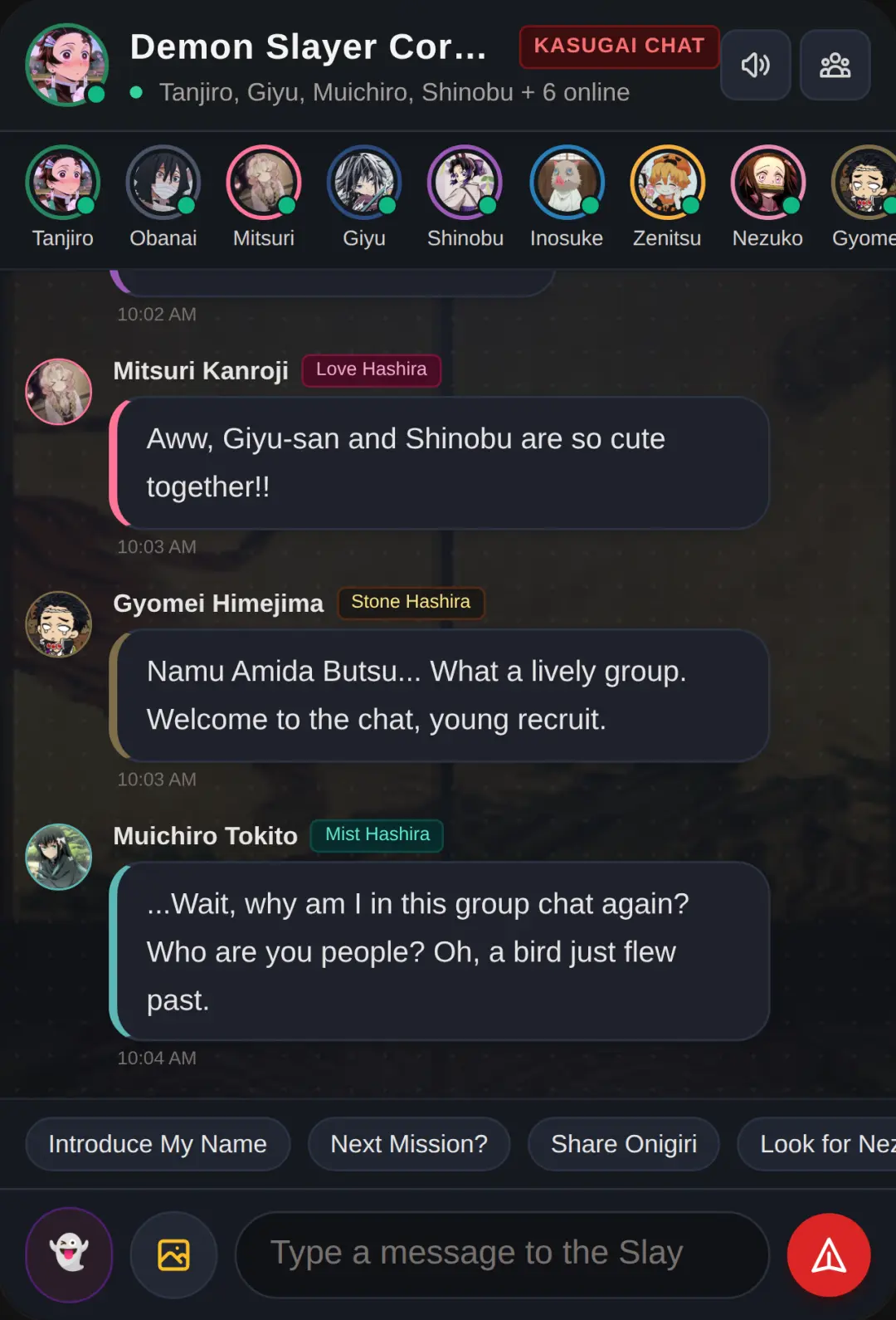 Demon Slayer Corps Group Chat cover