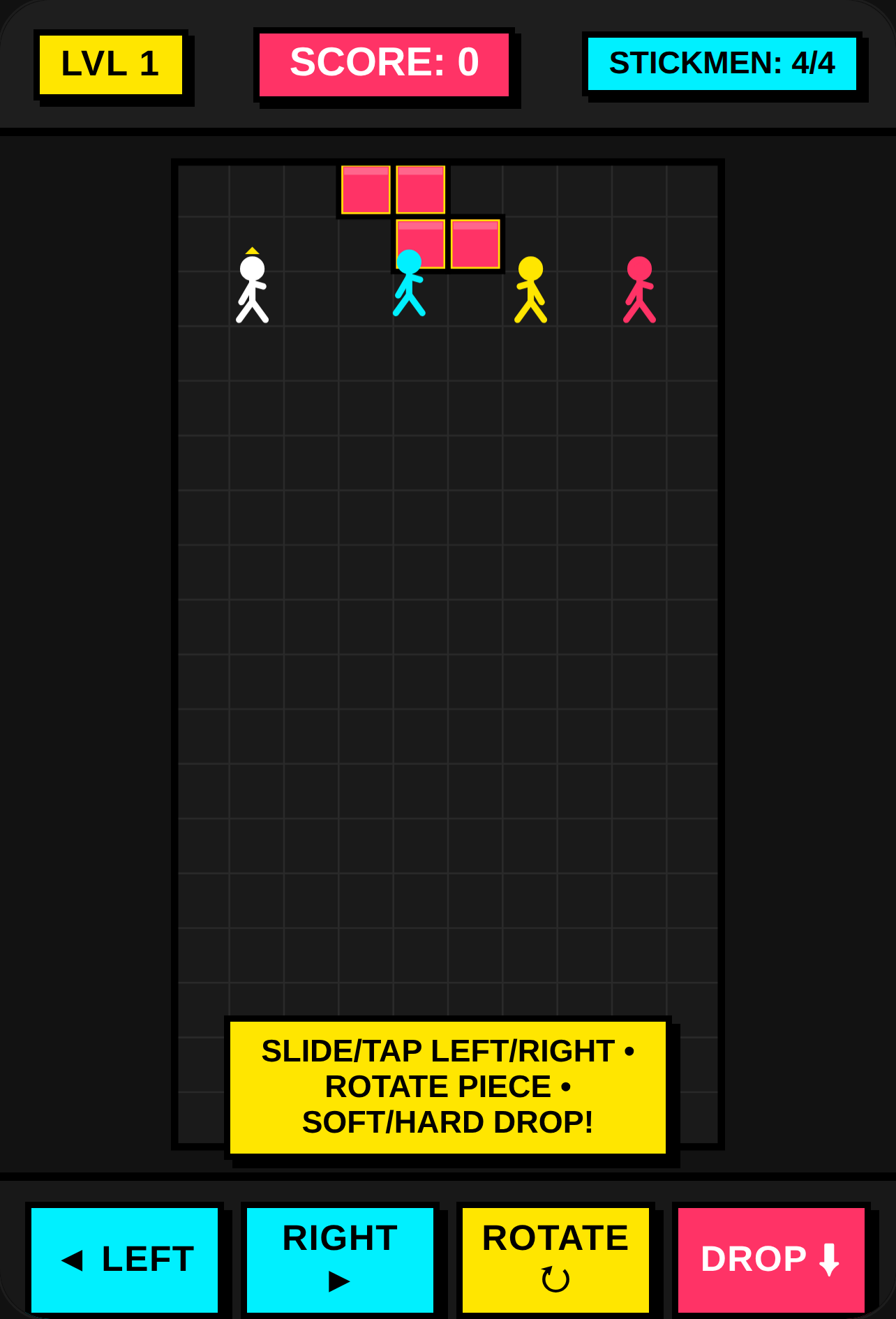 Stick man tetris - try to not get squeezed cover