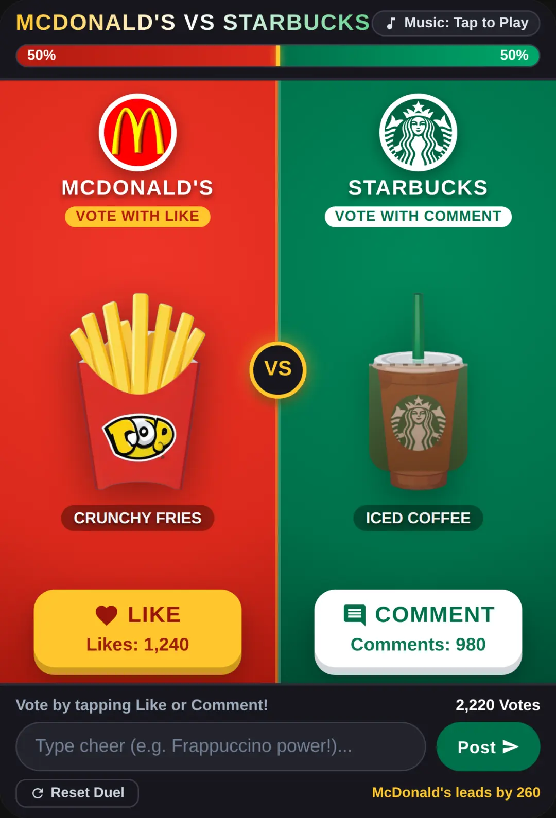 McDonald's vs Starbucks Duel cover