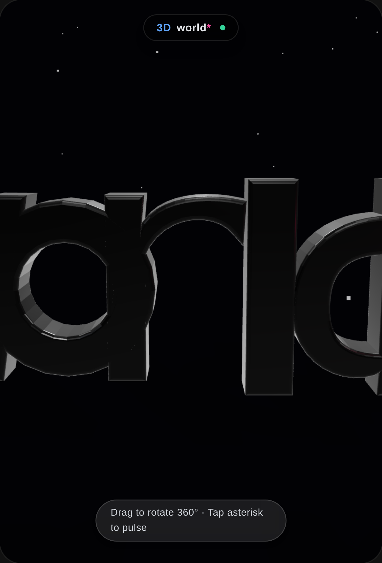 3D world* Text cover