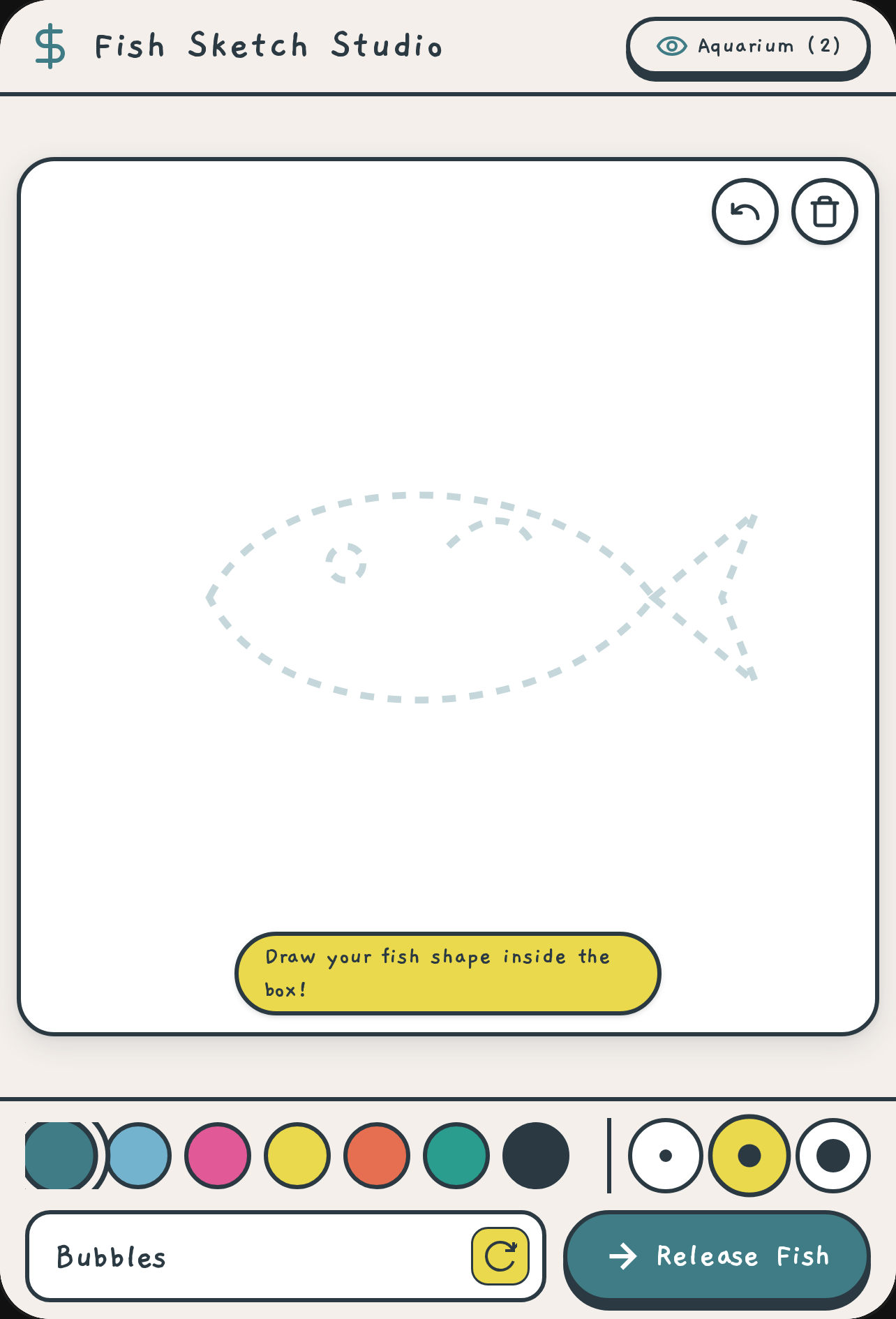 Draw-a-fish cover
