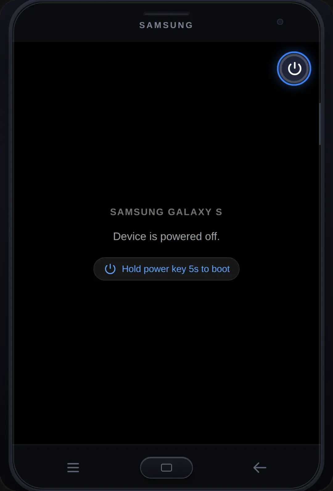 Samsung Galaxy S Simulator cover