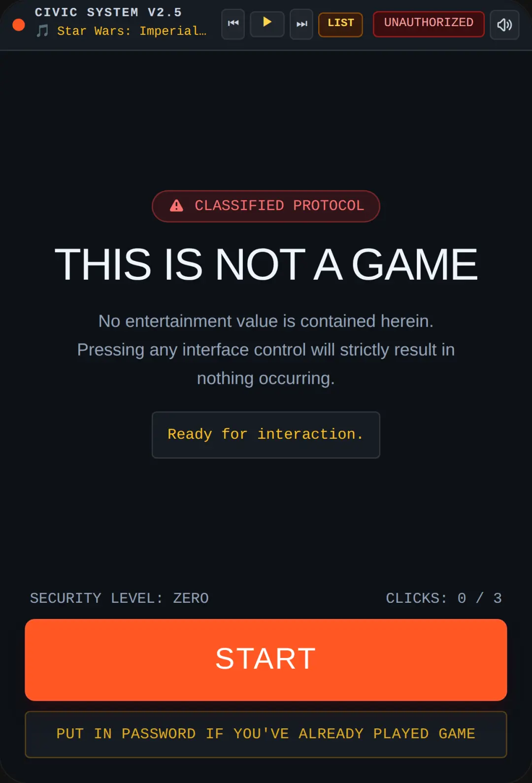 THIS IS NOT A GAME cover