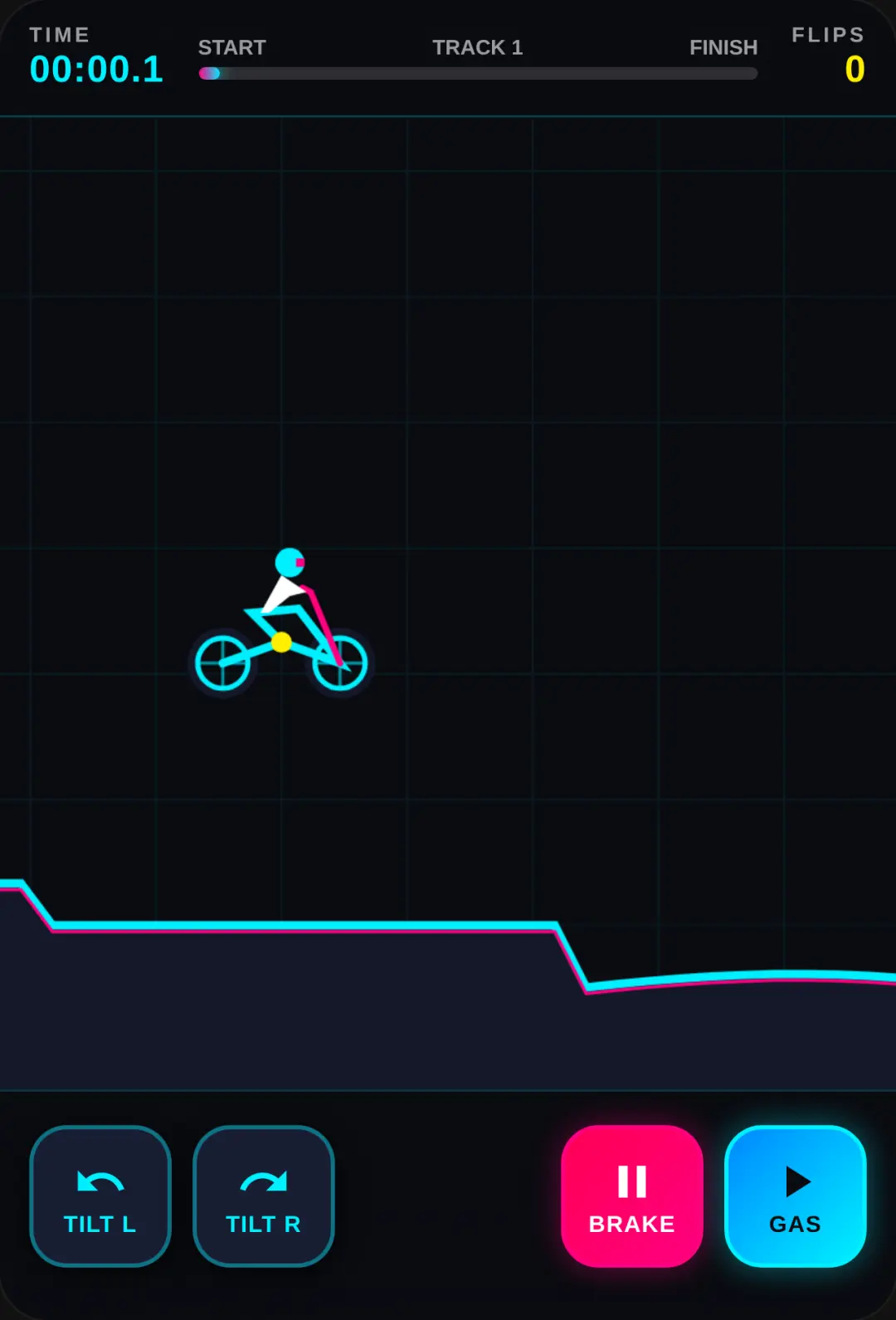 Neon Bike Stunt Racer. Save you head cover