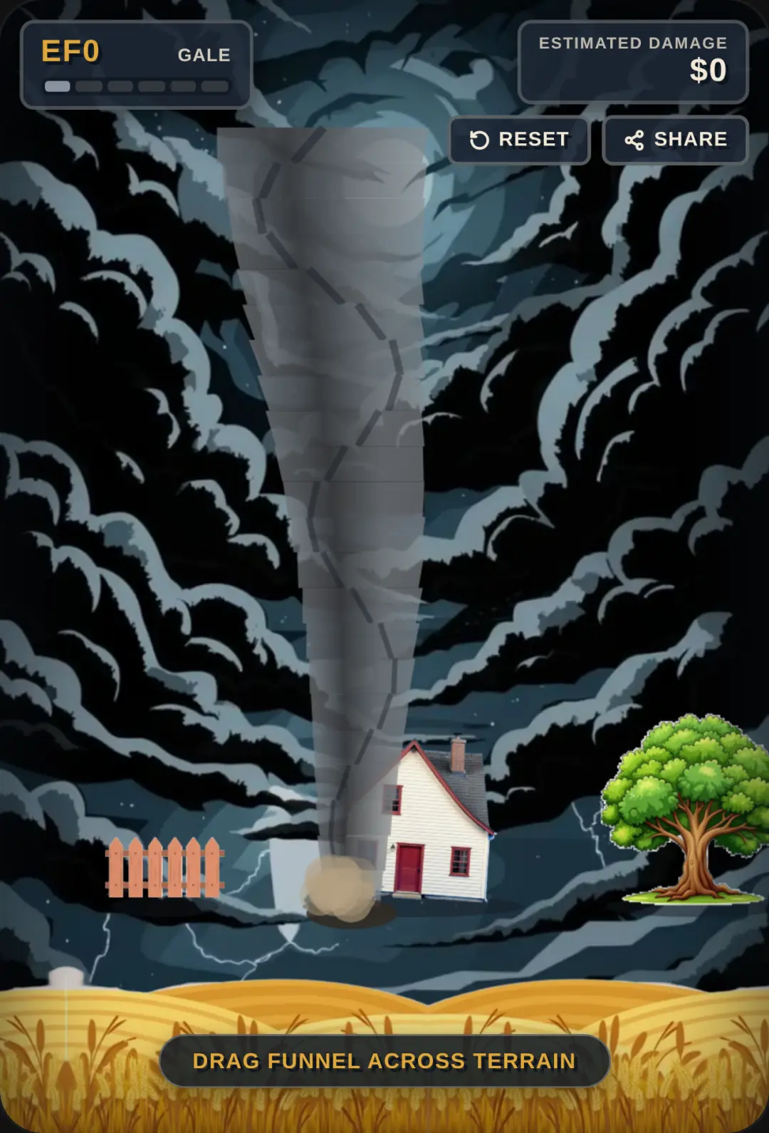 Tornado destroy cover