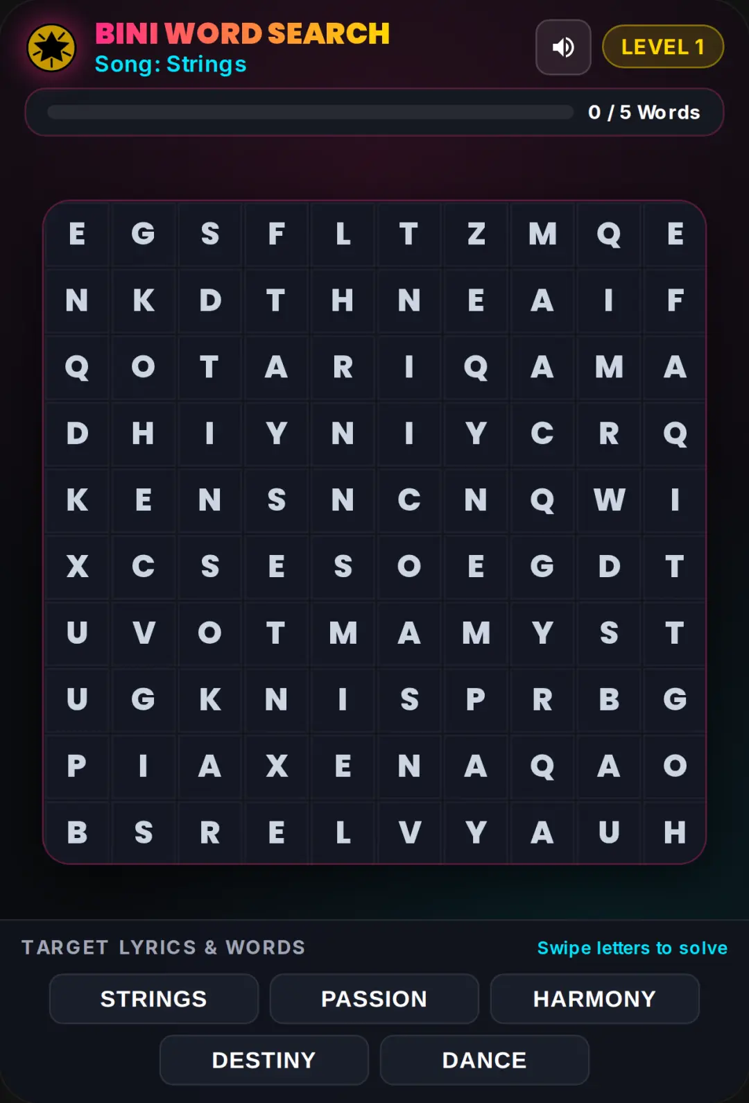 BINI Word Search cover