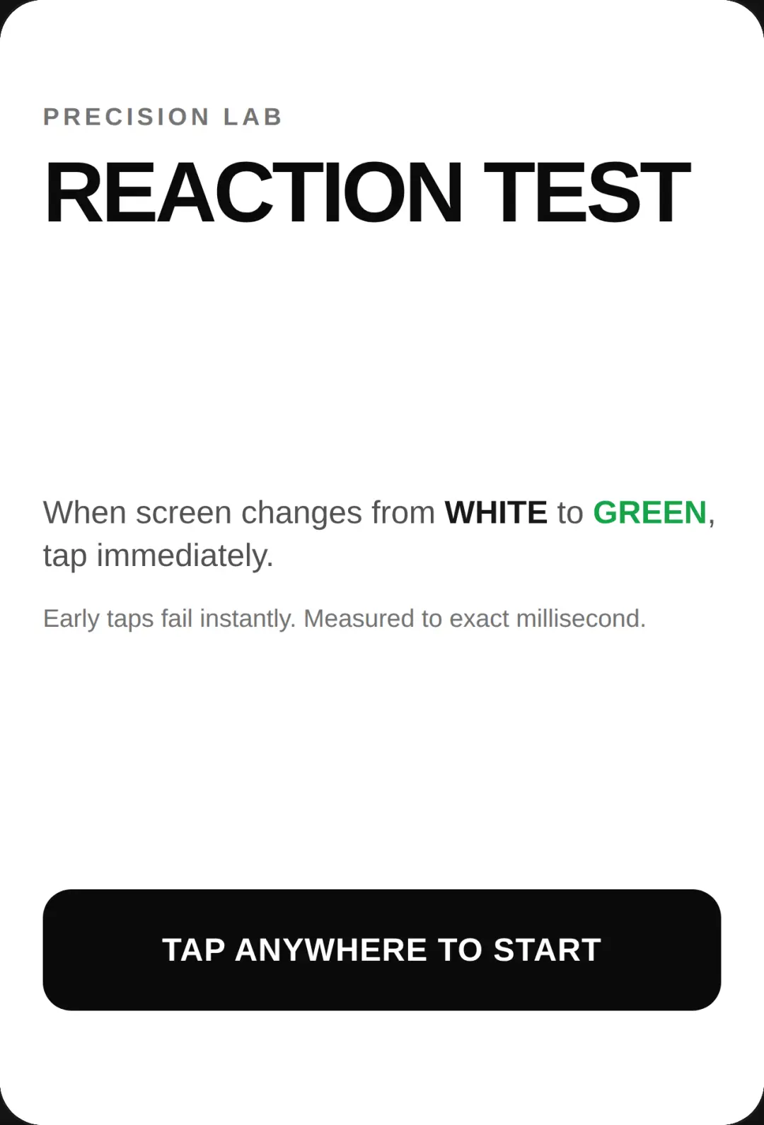 Reaction Test cover