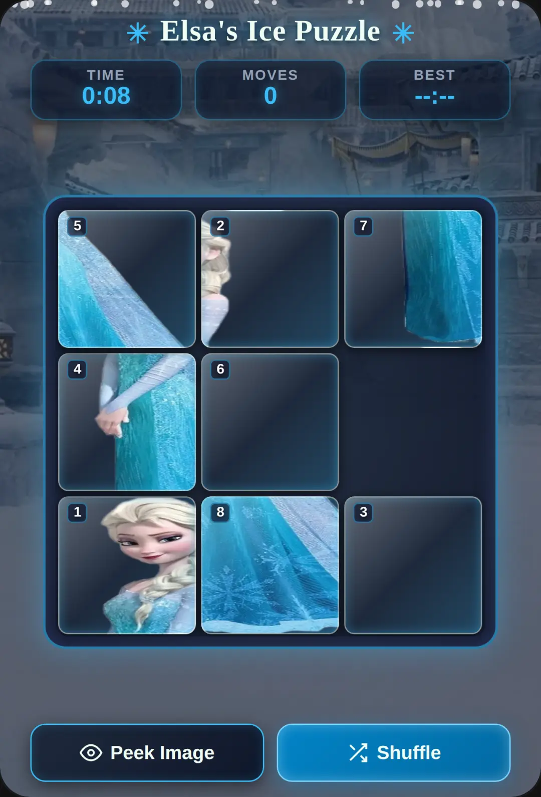 Elsa's Ice Crystal Puzzle