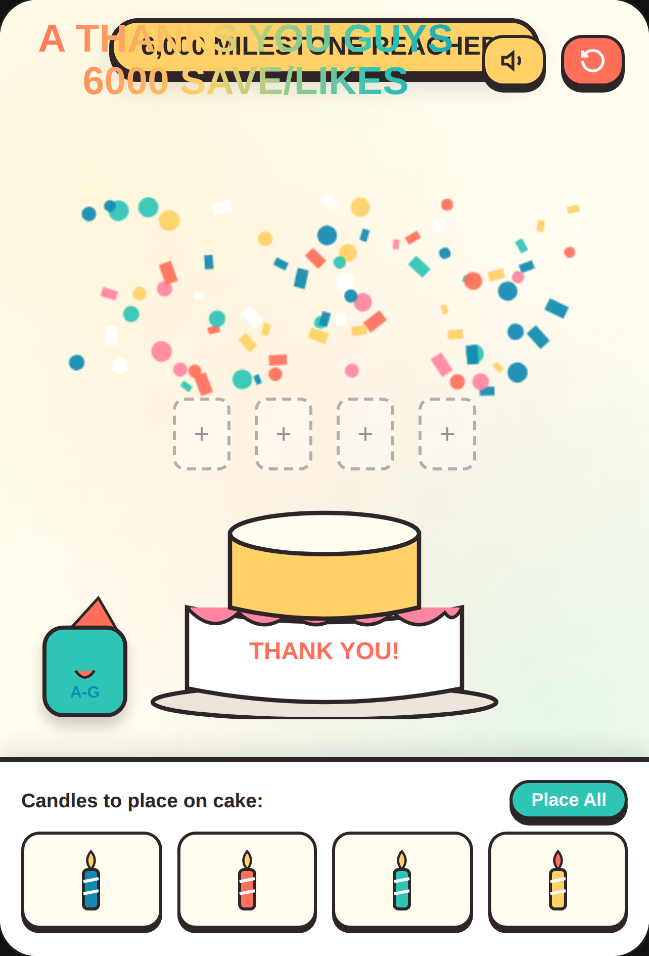 A-G and User: 6000 Likes Celebration cover