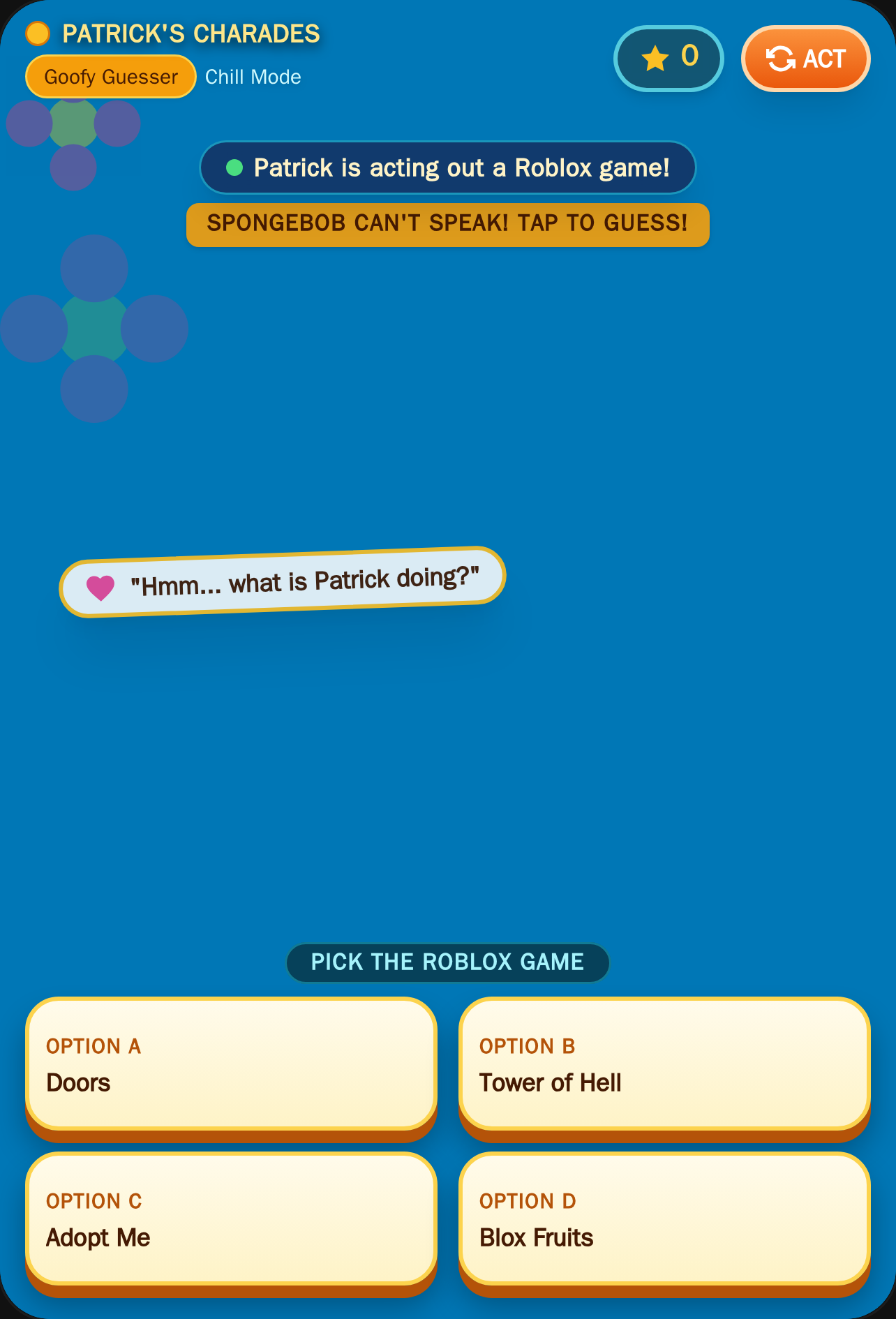 Patrick's Roblox Charades cover