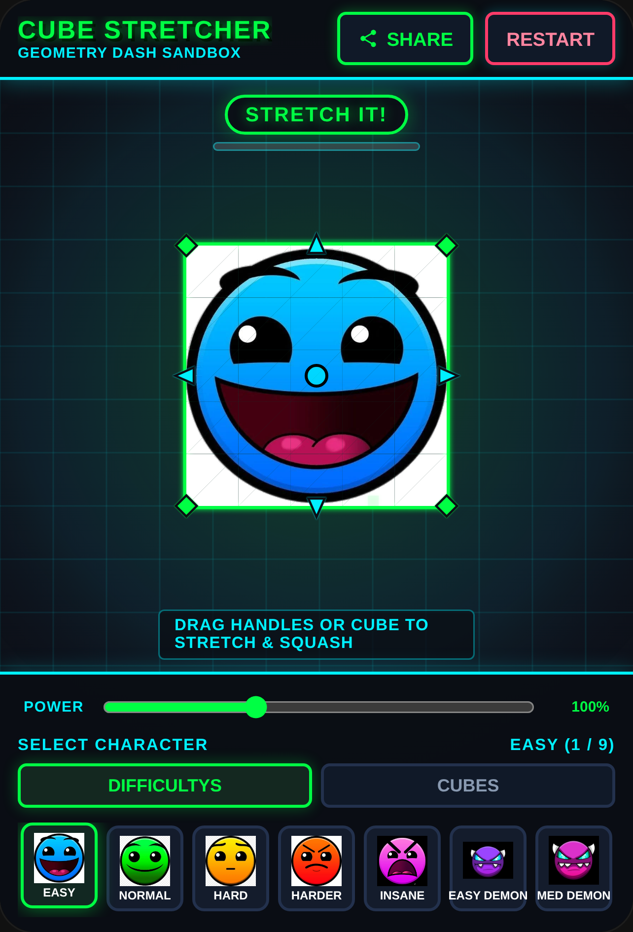 Geometry Dash Cube And Difficulty Stretcher cover