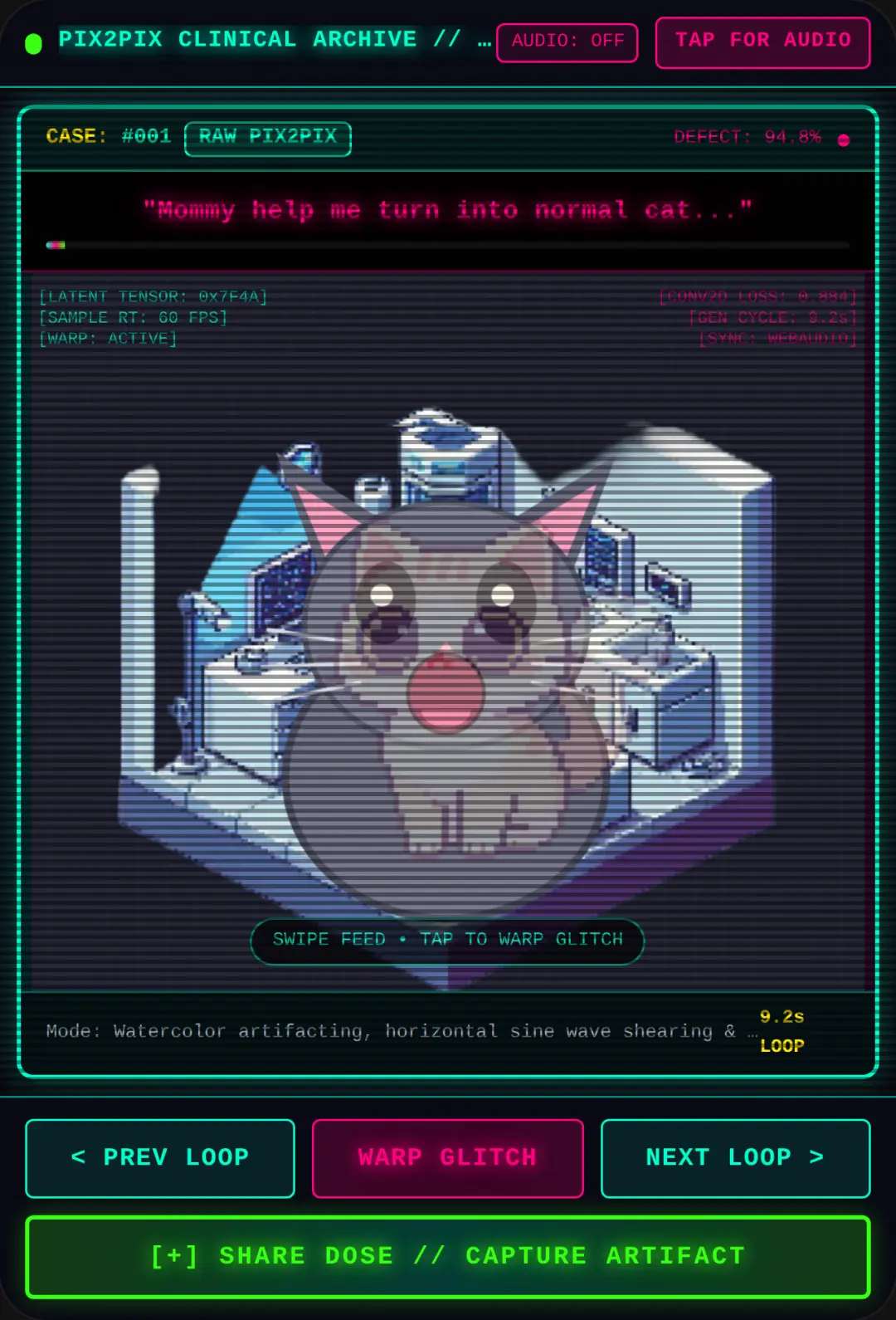 Pix2Pix Cat: Infinite Glitch Gallery cover