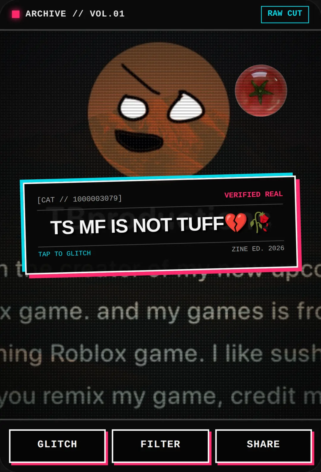 ts mf TBproductions is not tuff💔🥀 cover