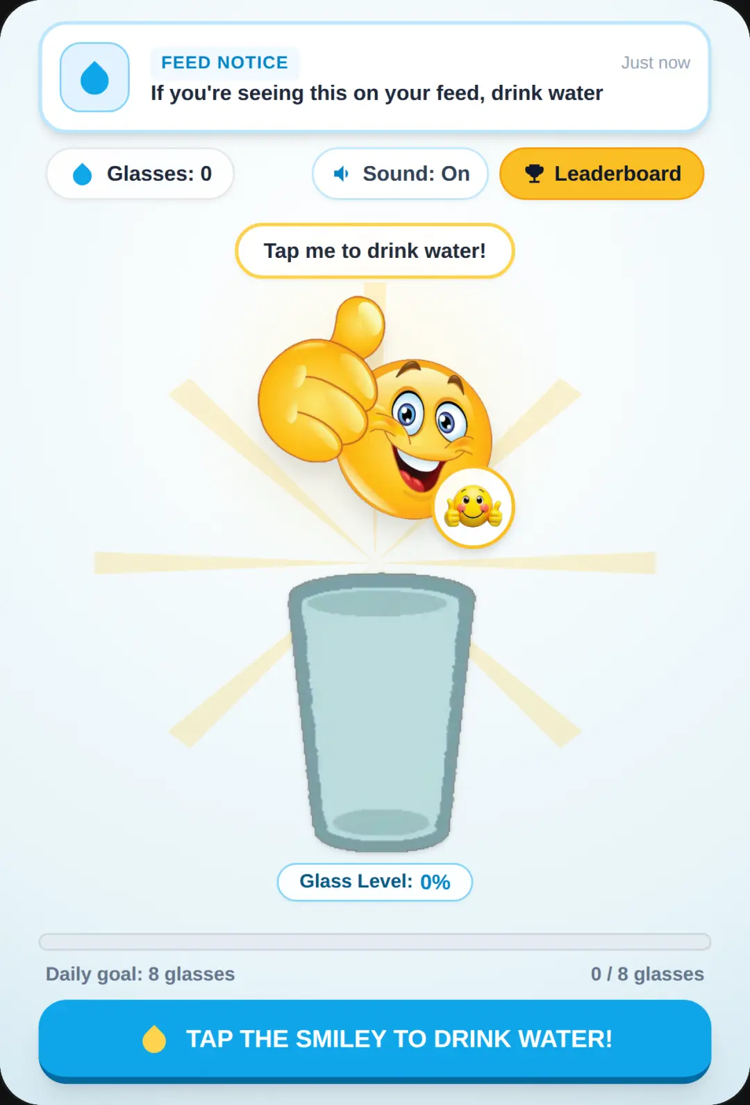If you're seeing this on your feed, drink water cover